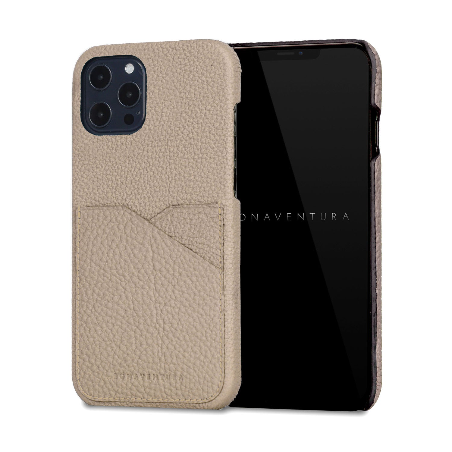 iPhone 12 Pro Max Back Cover Case Shrink Leather (Greige)