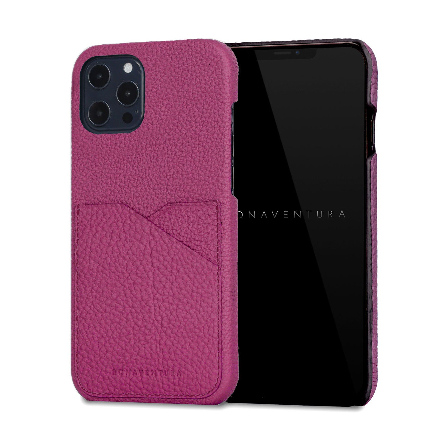iPhone 12 Pro Max Back Cover Case Shrink Leather (Anemone Purple)