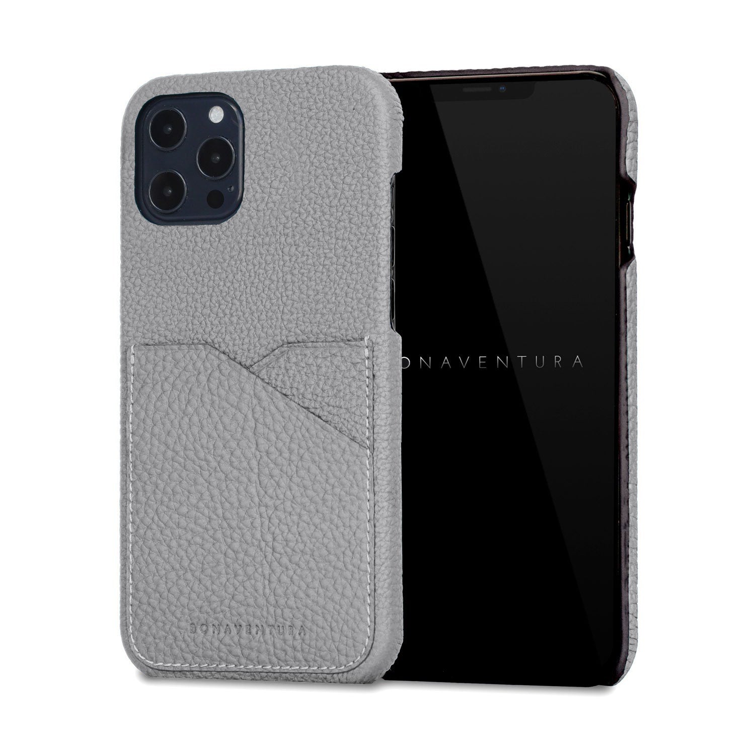 iPhone 12 Pro Max Back Cover Case Shrink Leather (True Gray)
