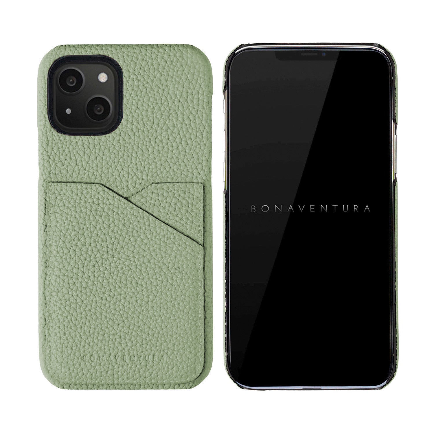 iPhone 13 Back Cover Case Shrink Leather (Atmos Green)