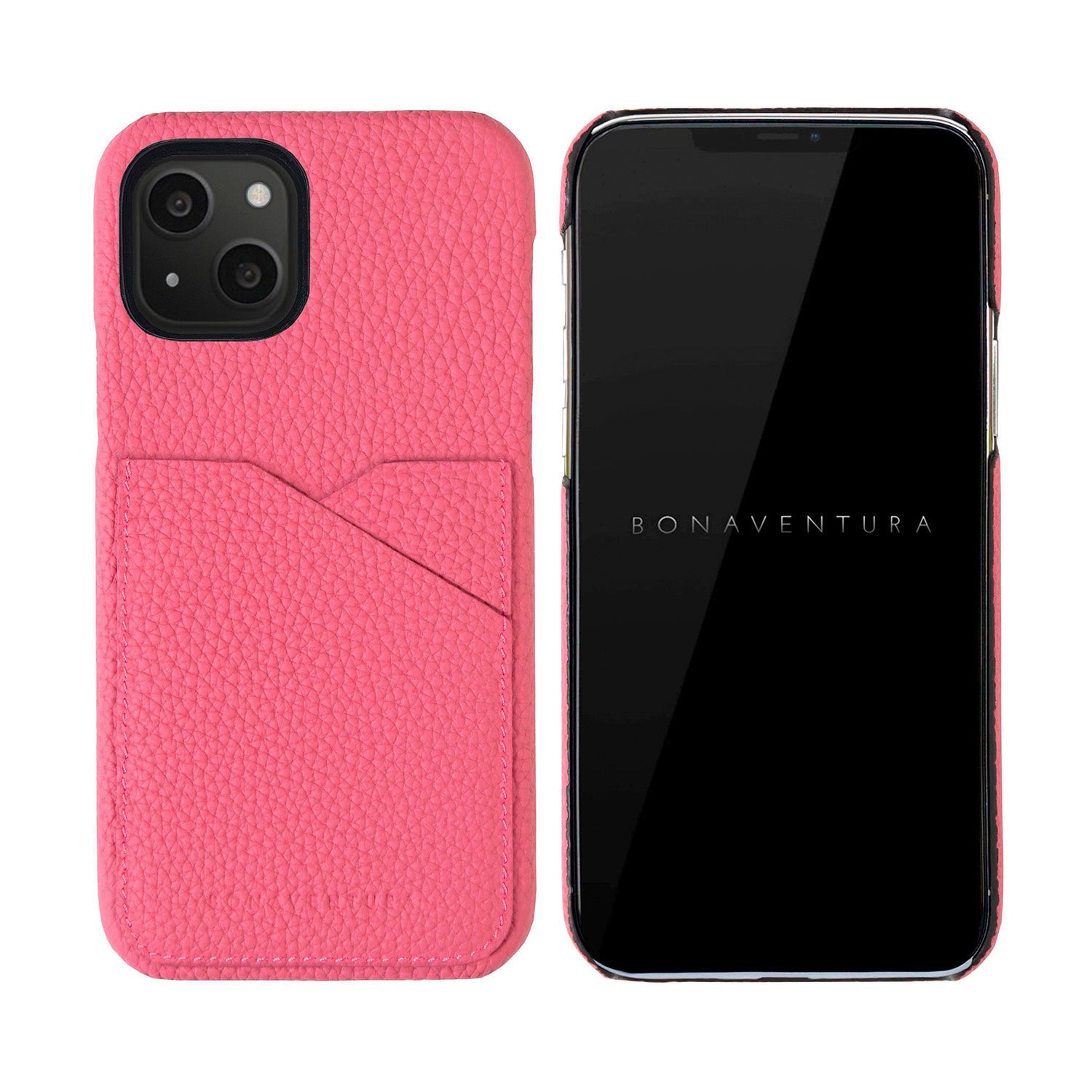 iPhone 13 Back Cover Case Shrink Leather (Azalee Pink)