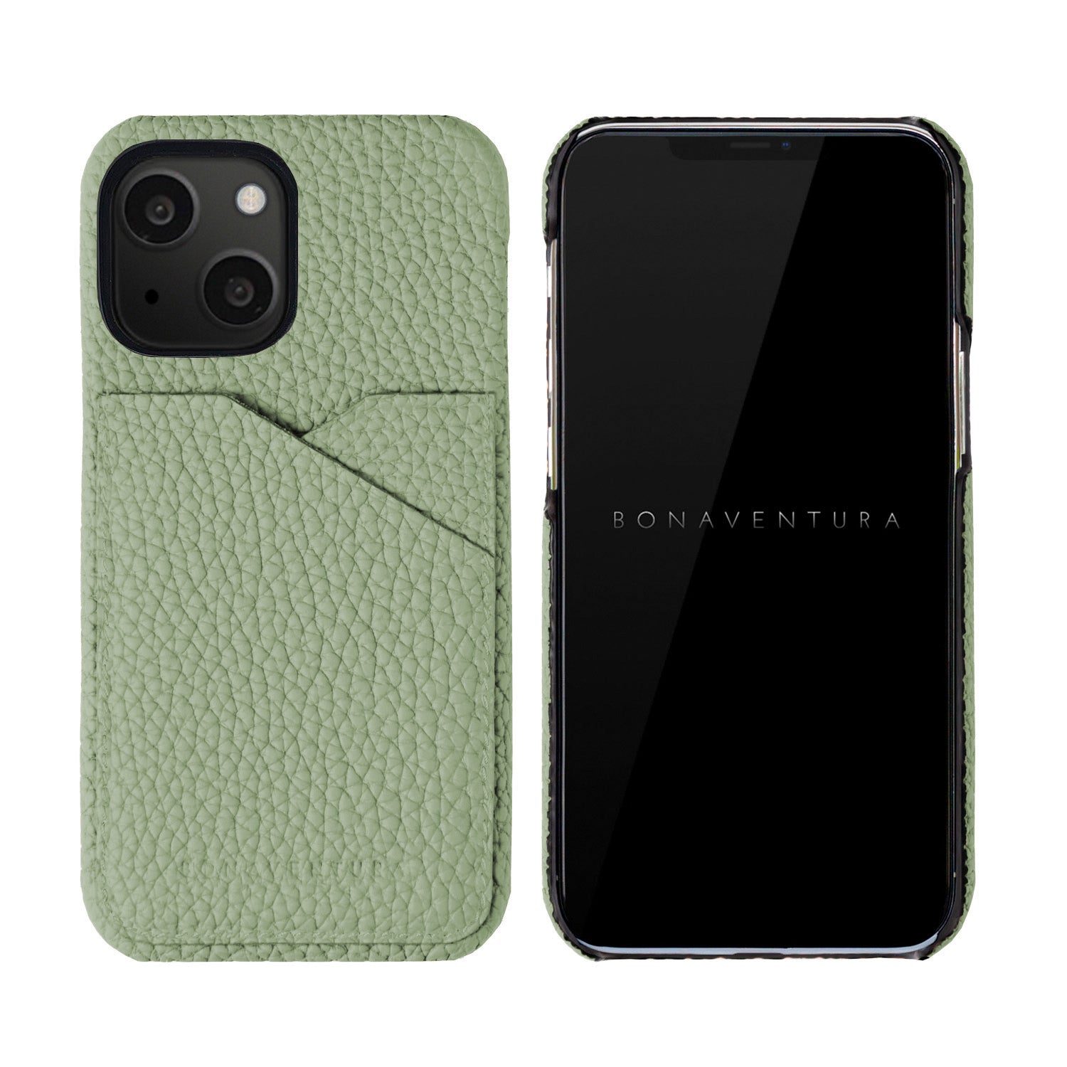 iPhone 13 mini Back Cover Case Shrink Leather (Atmos Green)