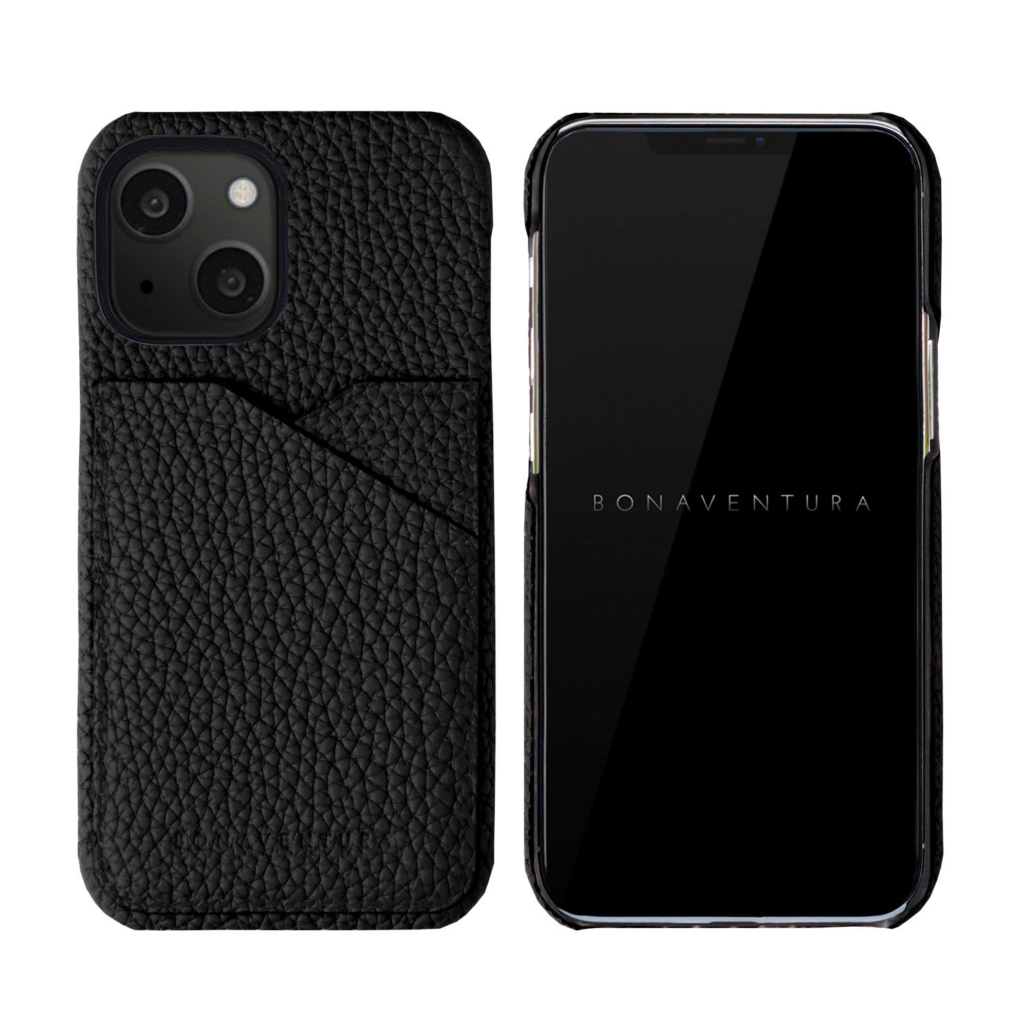 iPhone 13 mini Back Cover Case Shrink Leather (Black)