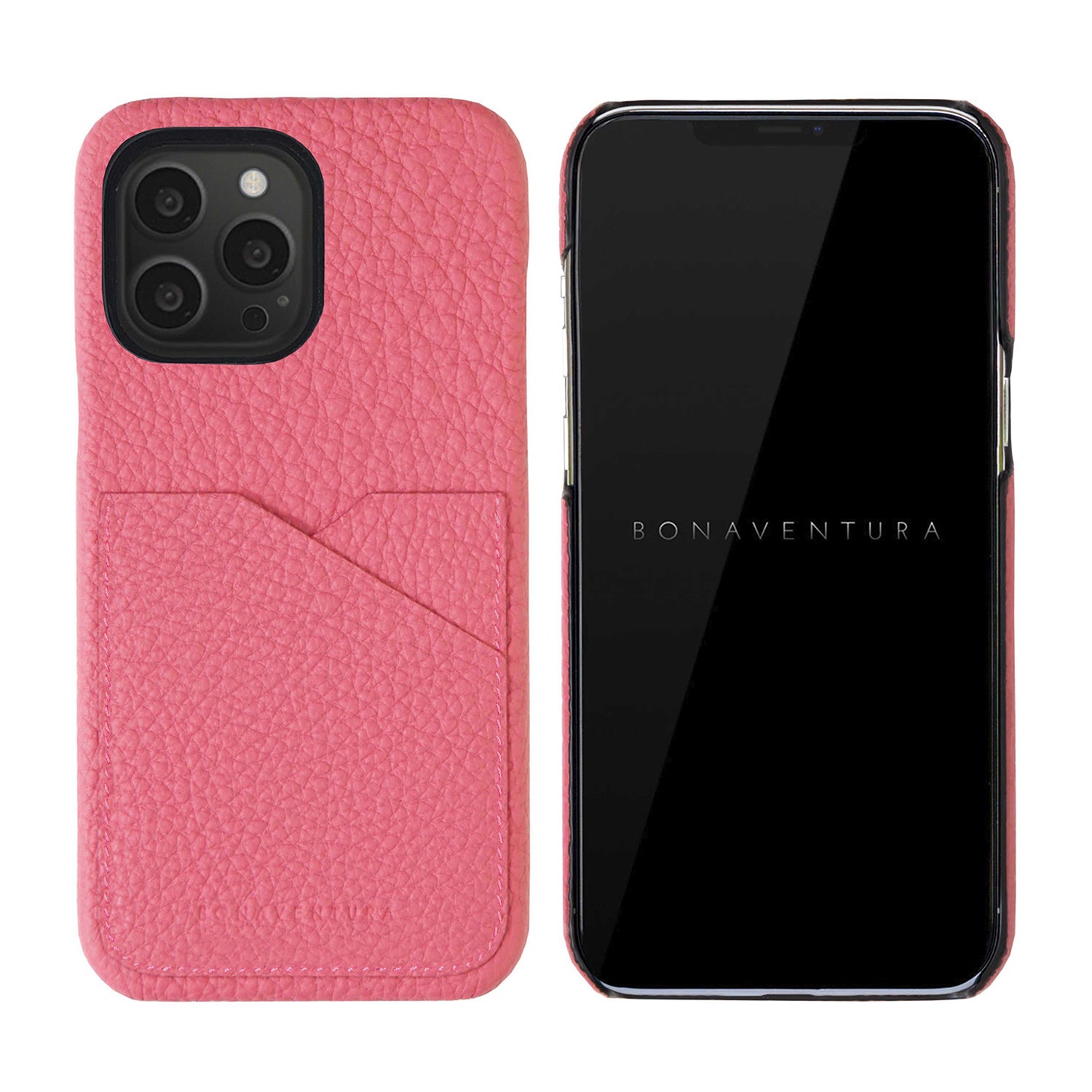 iPhone 13 Pro Back Cover Case Shrink Leather (Azalee Pink)