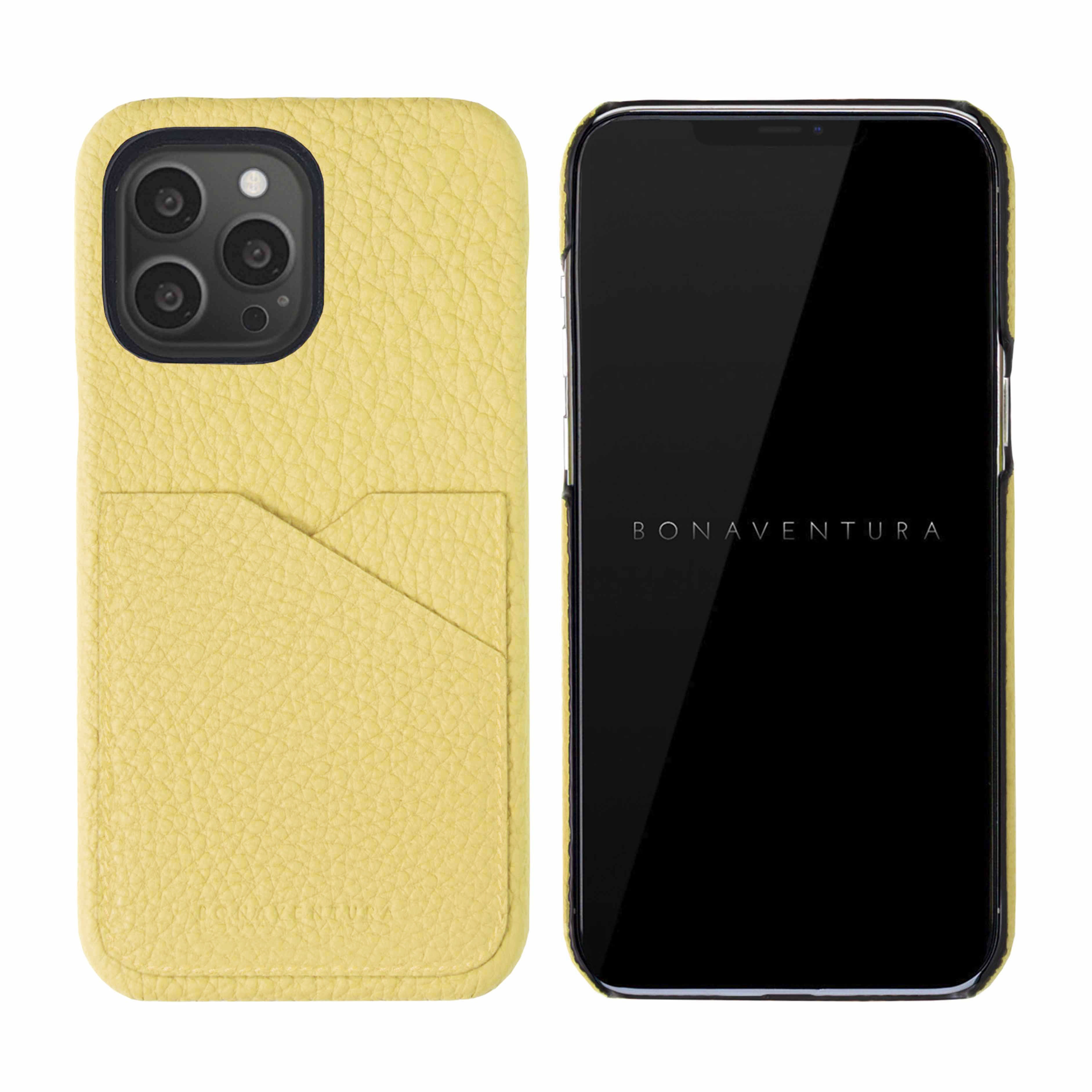 iPhone 13 Pro Back Cover Case Shrink Leather (Yellow)