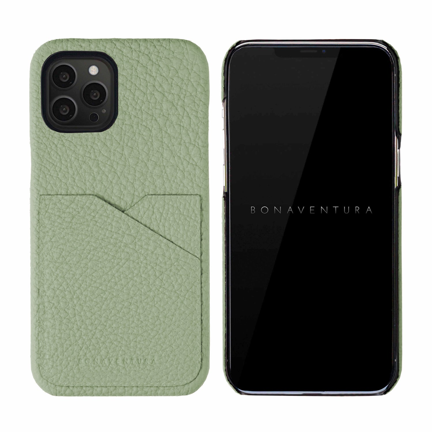 iPhone 13 Pro Max Back Cover Case Shrink Leather (Atmos Green)
