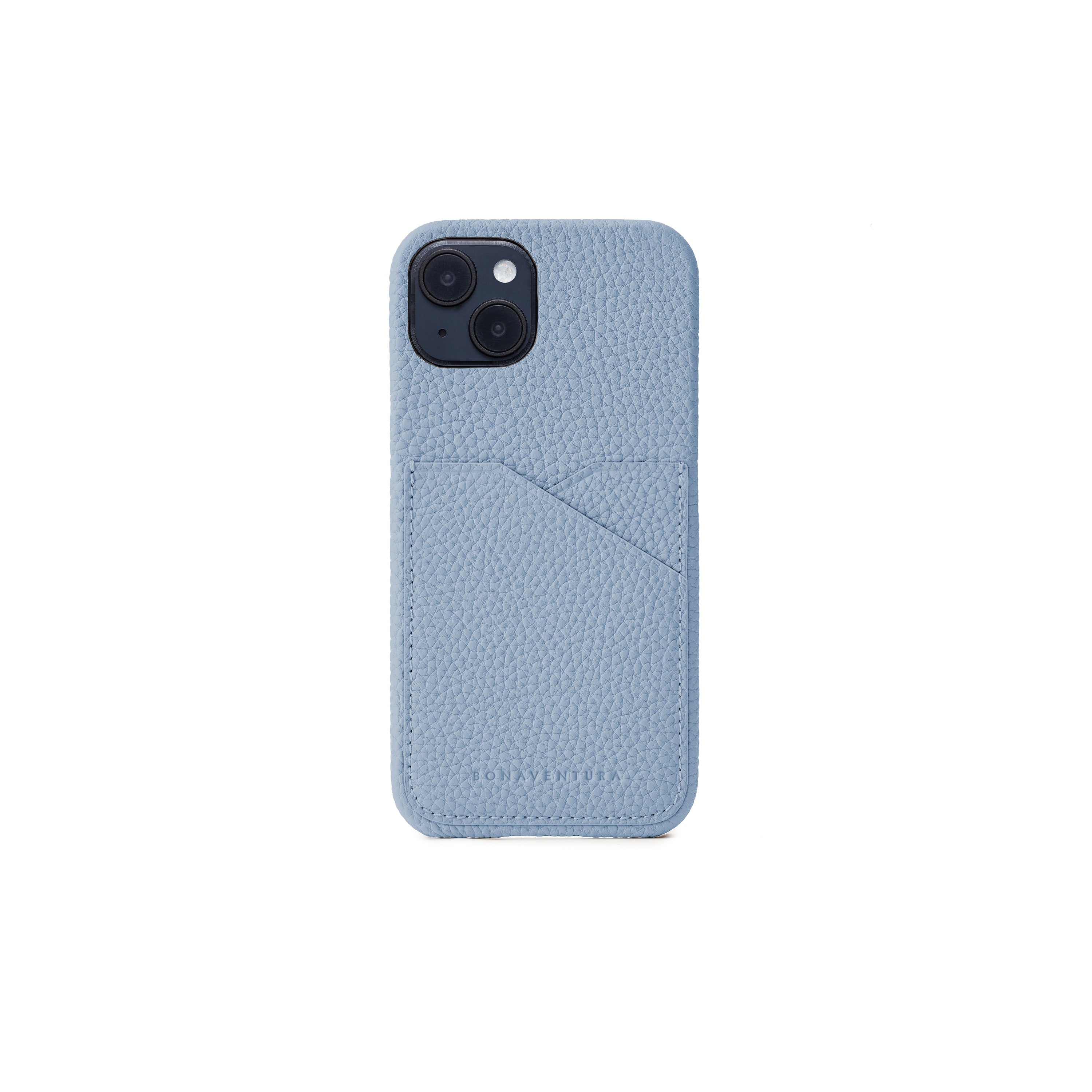 iPhone 14 Back Cover Case Shrink Leather (Ice Blue)