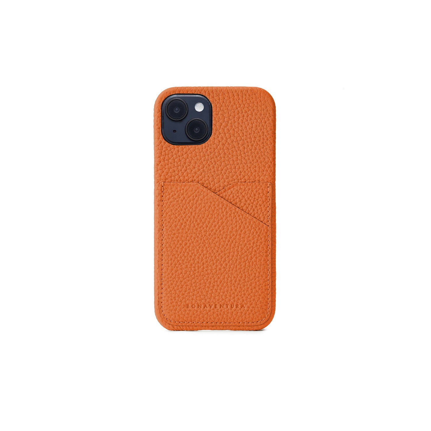 iPhone 14 Back Cover Case Shrink Leather (Orange)