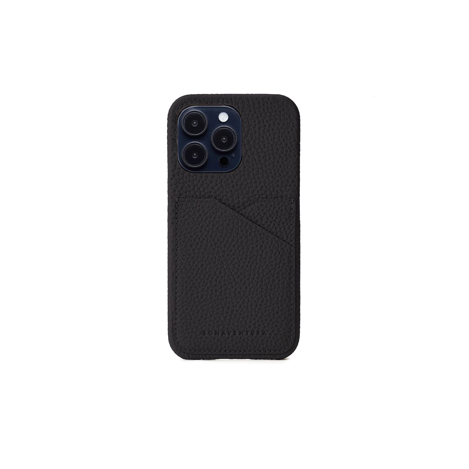 iPhone 14 Pro Back Cover Case Shrink Leather (Black)