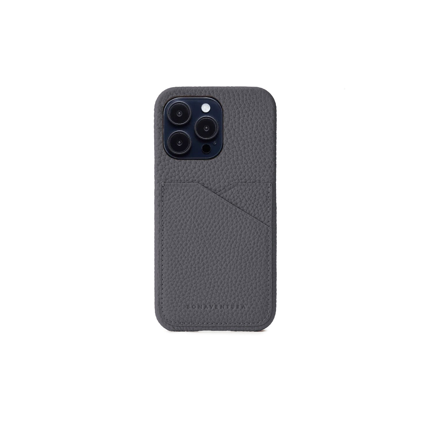 iPhone 14 Pro Back Cover Case Shrink Leather (Charcoal Gray)