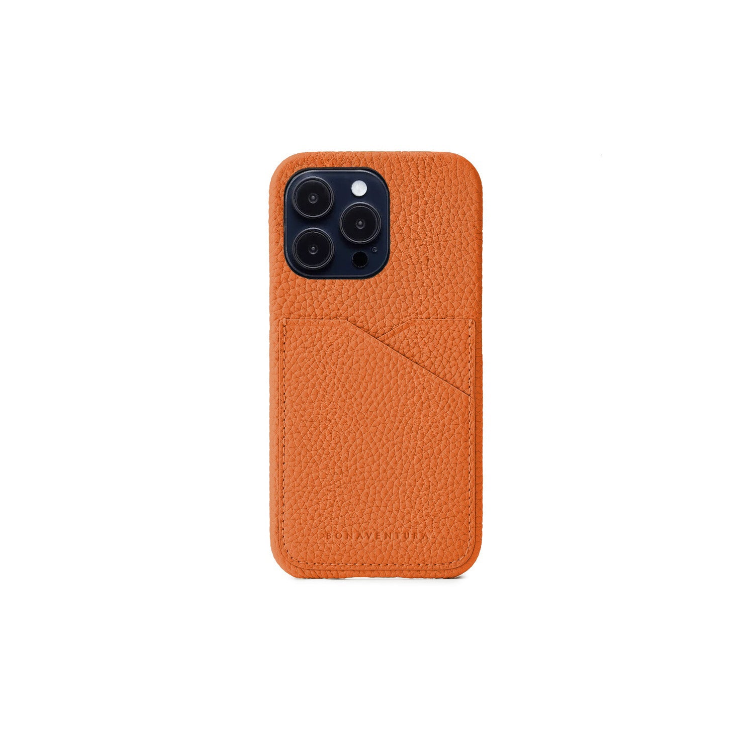iPhone 14 Pro Back Cover Case Shrink Leather (Orange)