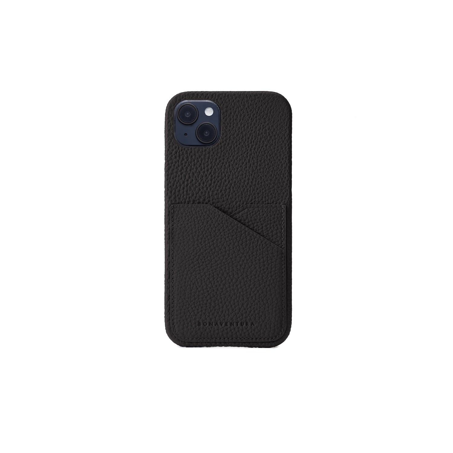 iPhone 14 Plus Back Cover Case Shrink Leather (Black)