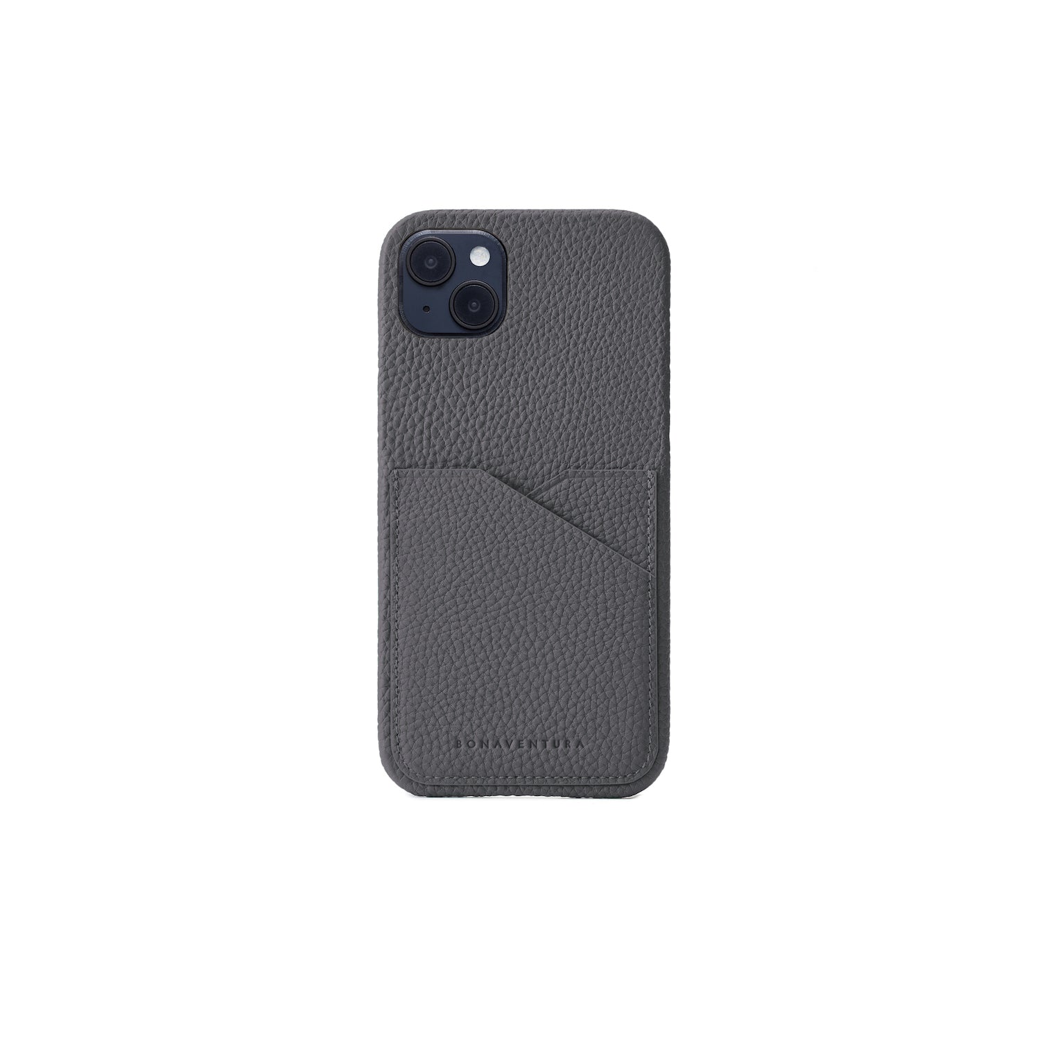 iPhone 14 Plus Back Cover Case Shrink Leather (Charcoal Gray)