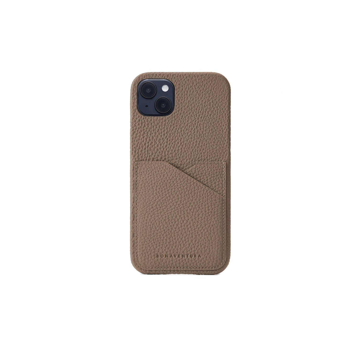iPhone 14 Plus Back Cover Case Shrink Leather (Etoupe)