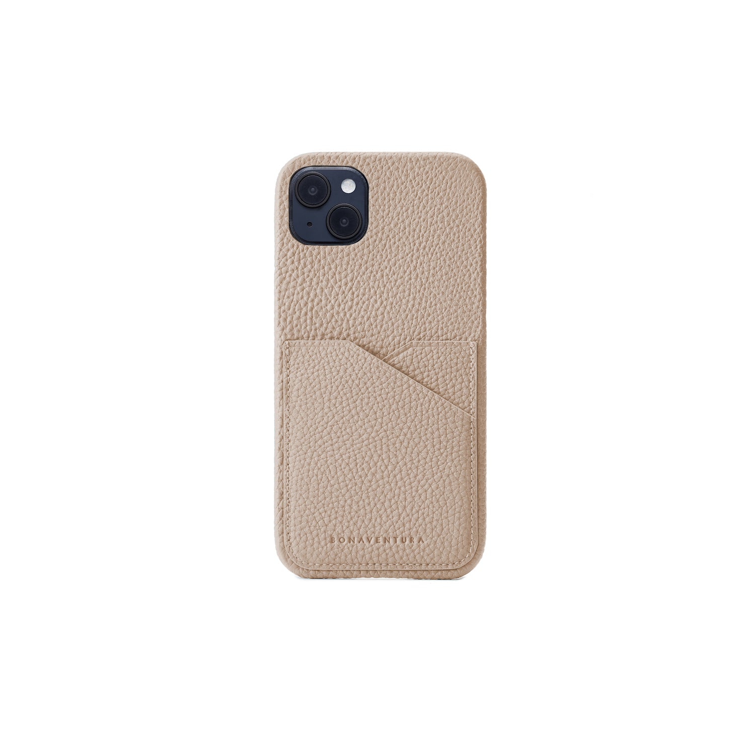 iPhone 14 Plus Back Cover Case Shrink Leather (Greige)