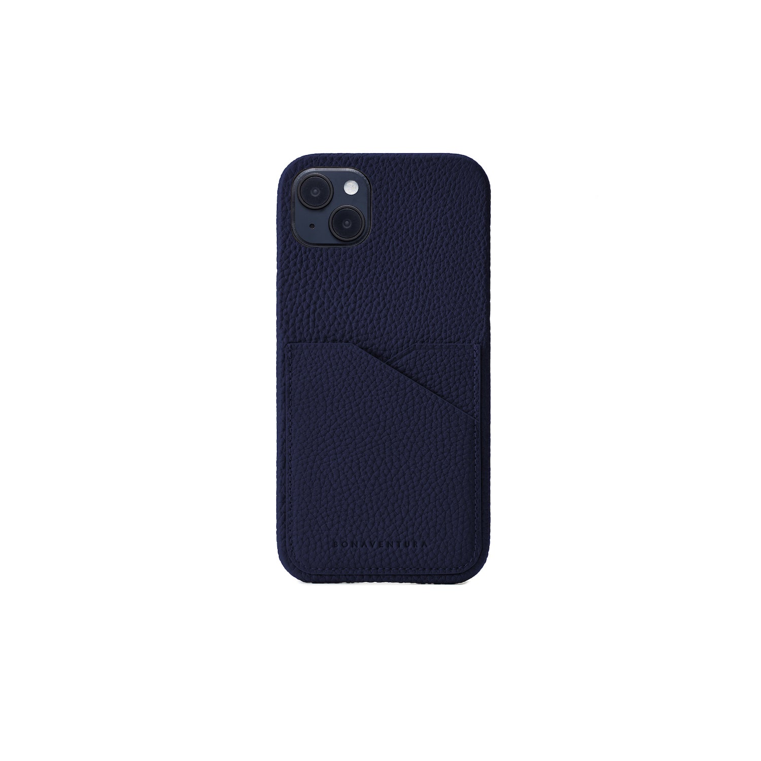 iPhone 14 Plus Back Cover Case Shrink Leather (Navy)