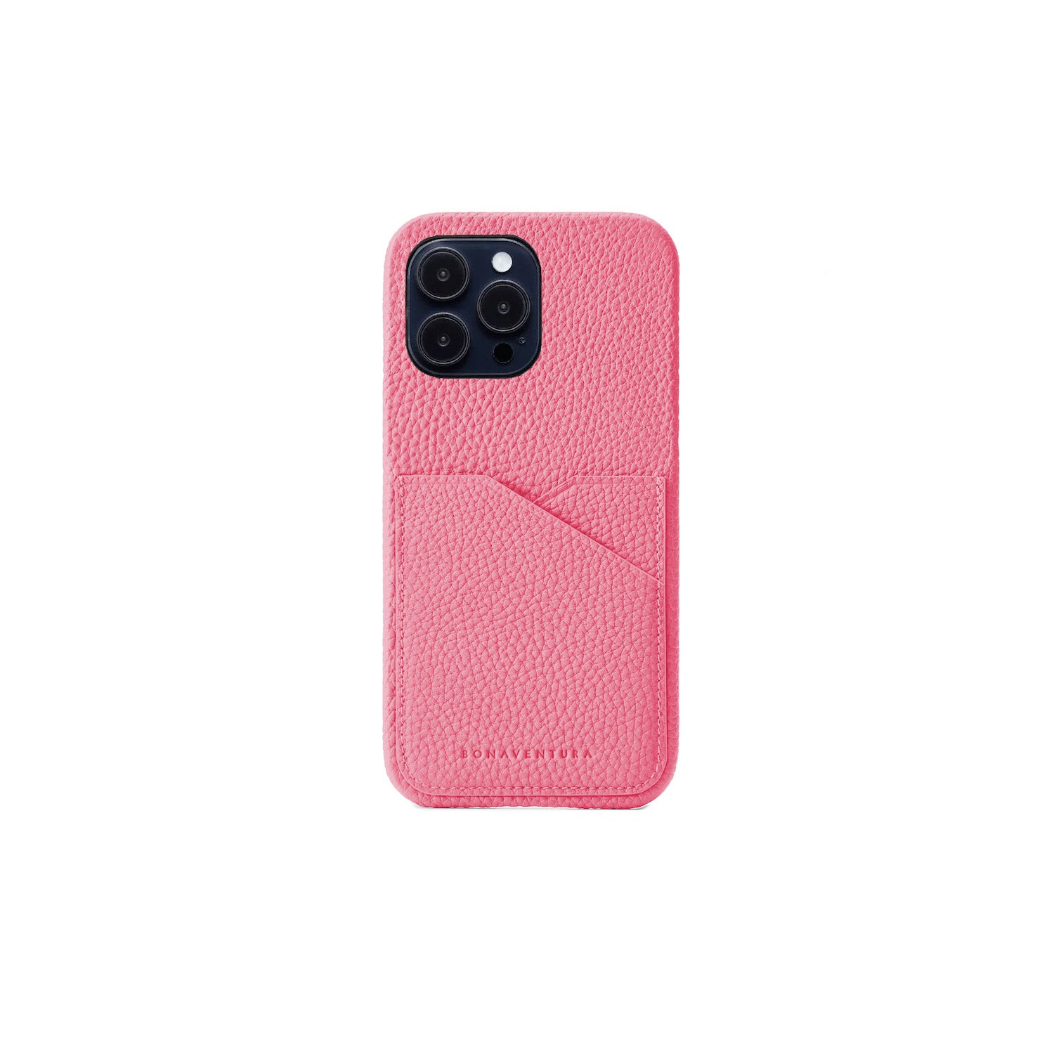 iPhone 14 Pro Max Back Cover Case Shrink Leather (Azalee Pink)