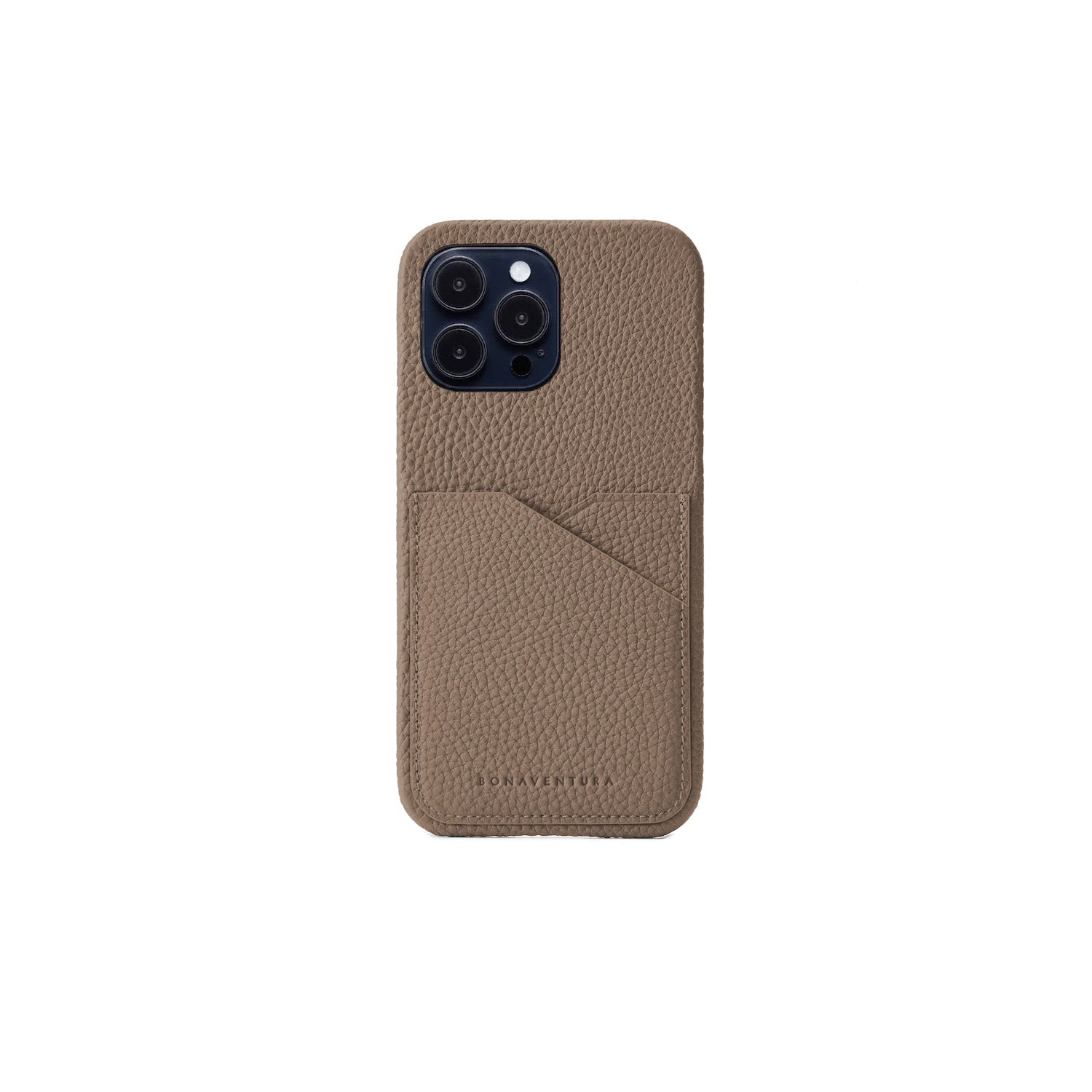 iPhone 14 Pro Max Back Cover Case Shrink Leather (Etoupe)