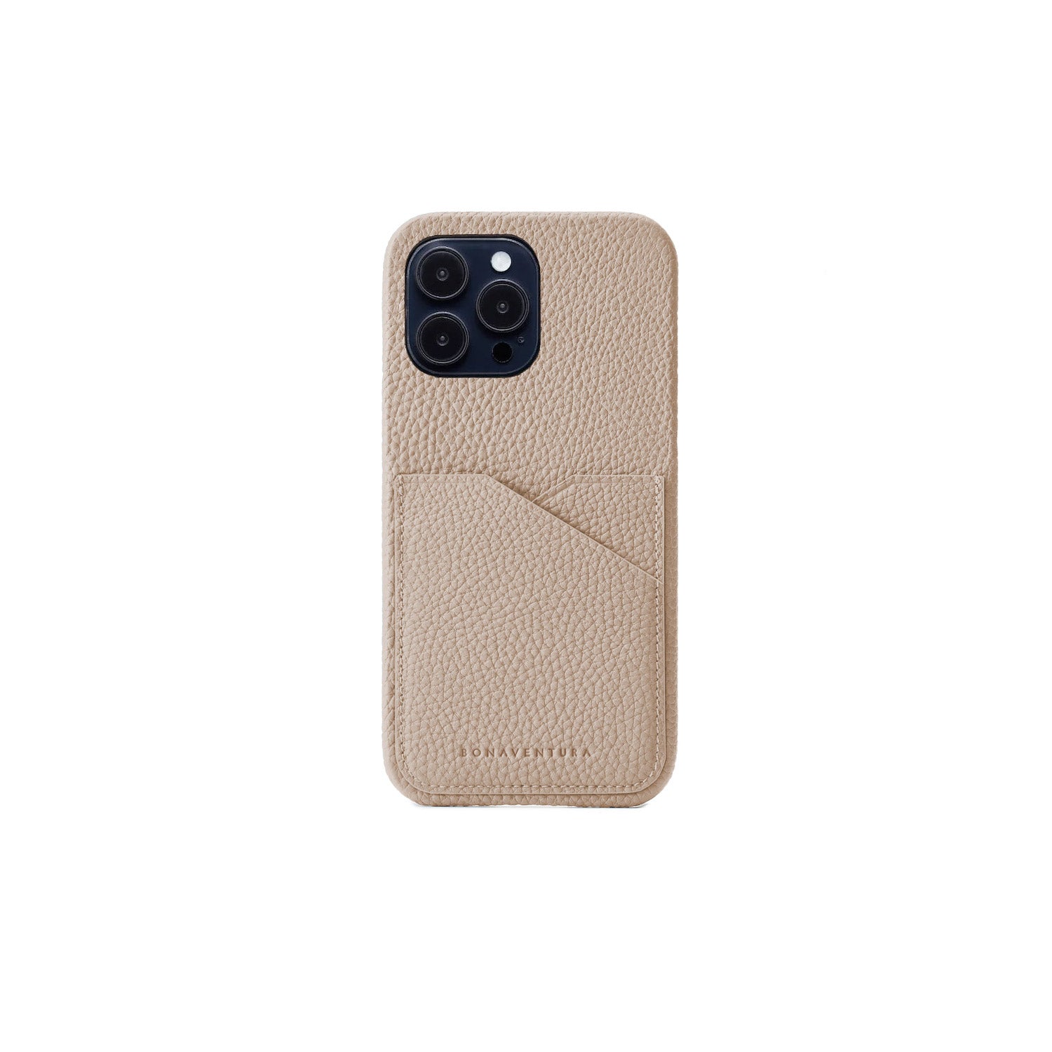 iPhone 14 Pro Max Back Cover Case Shrink Leather (Greige)