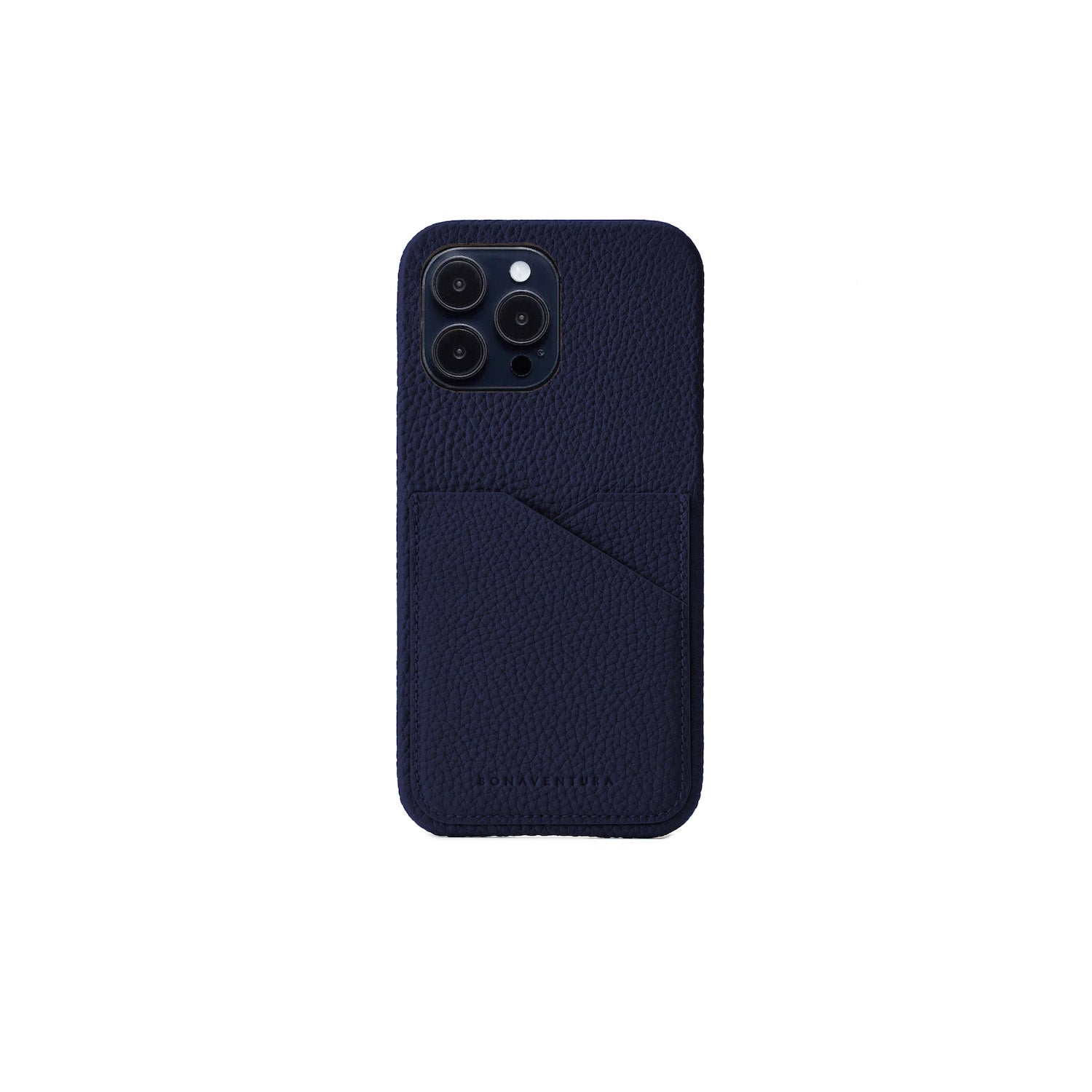 iPhone 14 Pro Max Back Cover Case Shrink Leather (Navy)