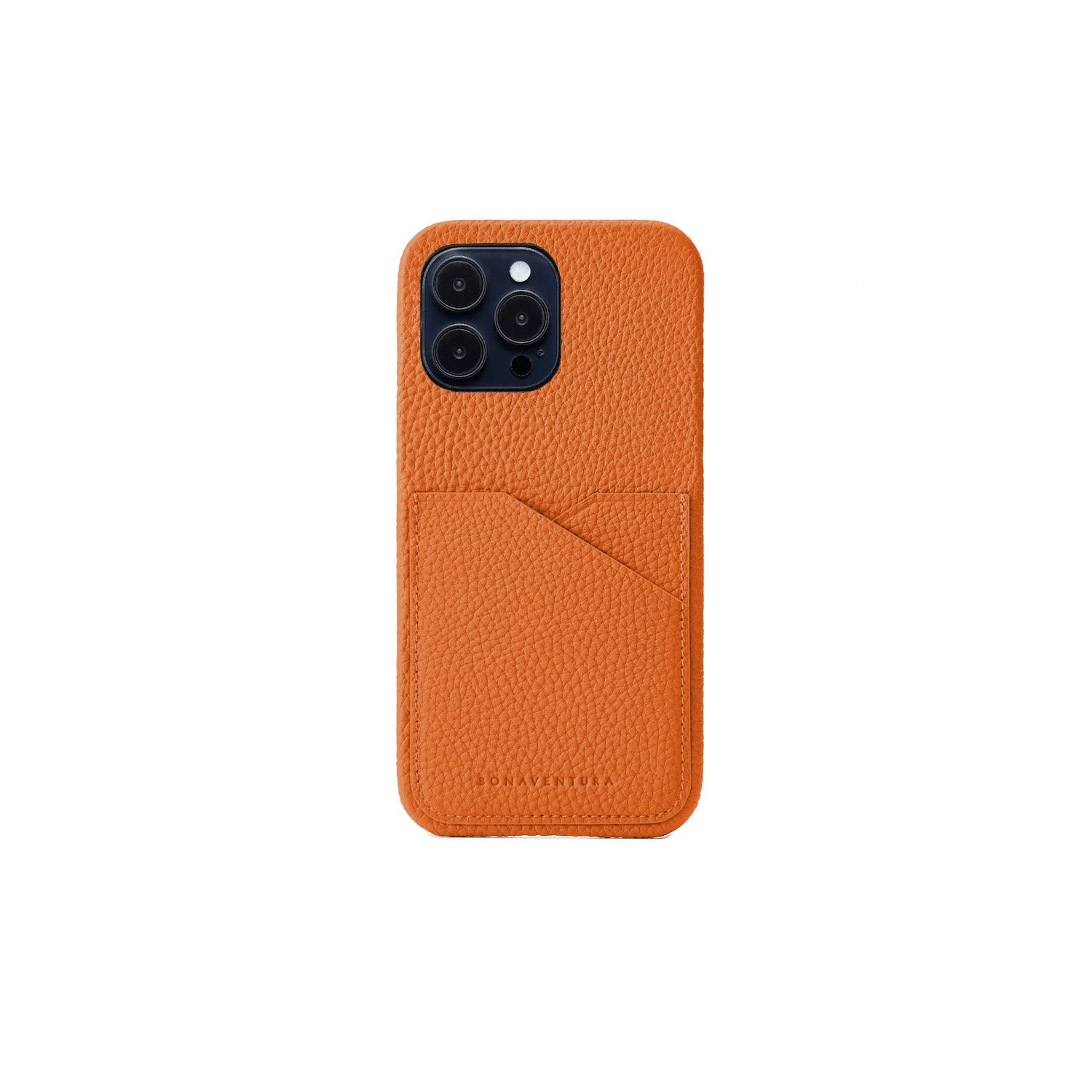 iPhone 14 Pro Max Back Cover Case Shrink Leather (Orange)
