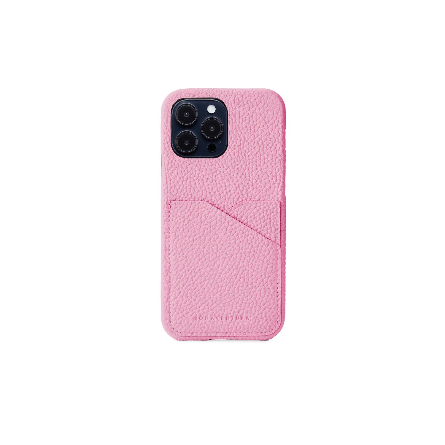 iPhone 14 Pro Max Back Cover Case Shrink Leather (Taffy Pink)
