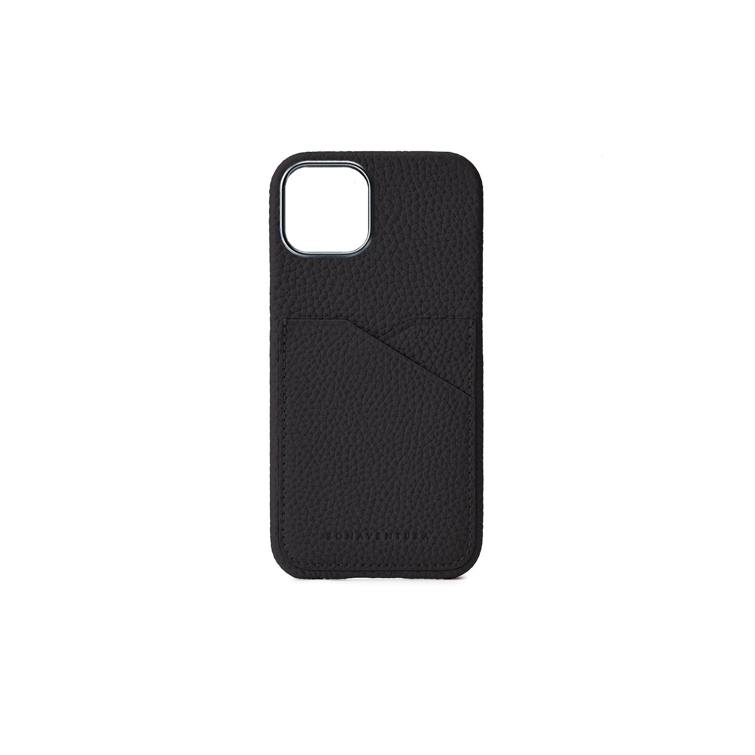 iPhone 15 Back Cover Case Shrink Leather (Black)