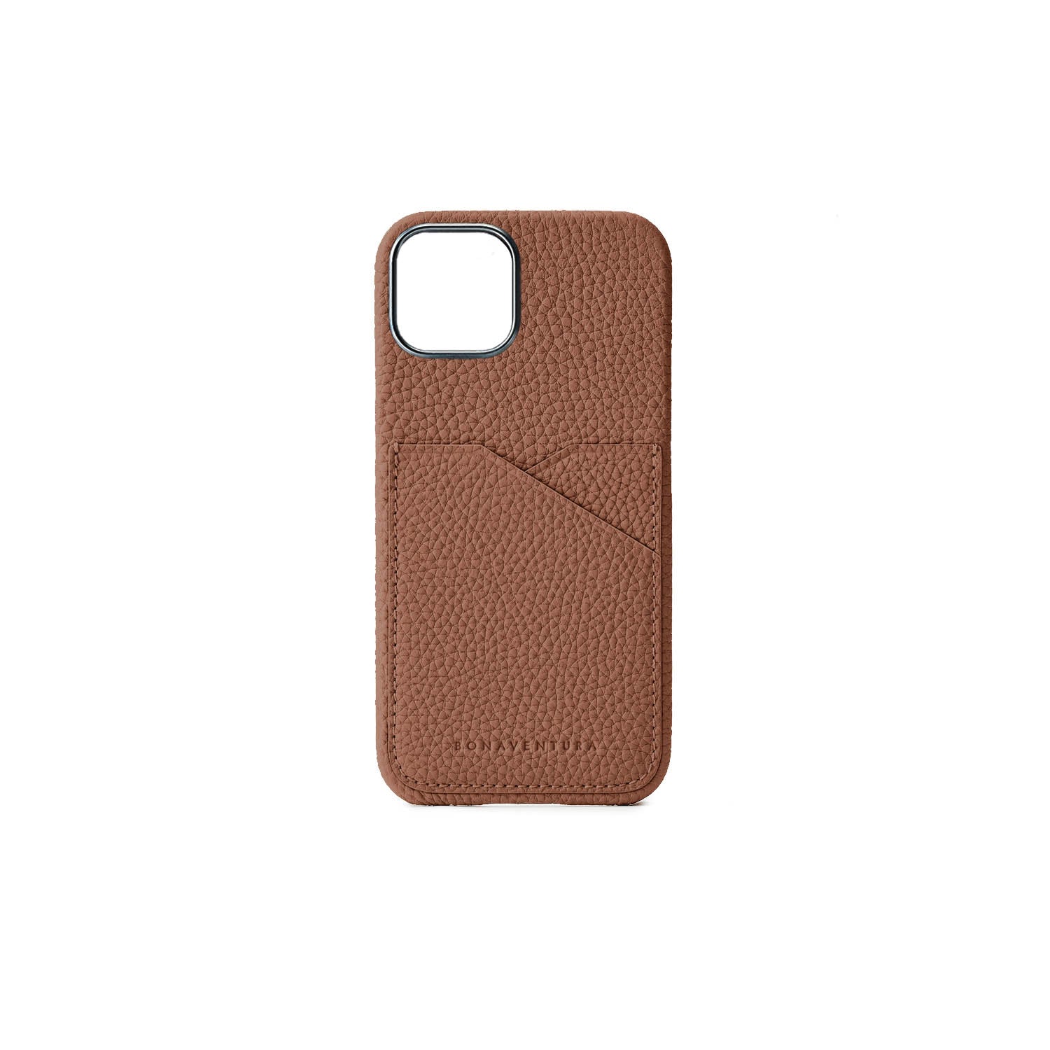 iPhone 15 Back Cover Case Shrink Leather (Camel)