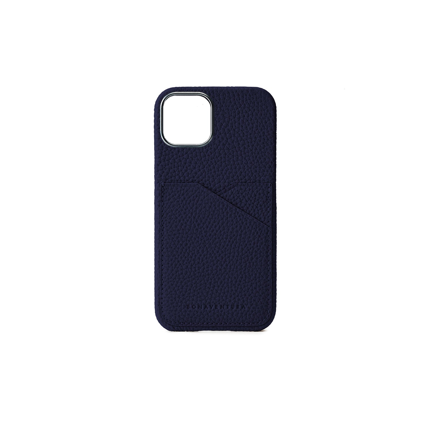iPhone 15 Back Cover Case Shrink Leather (Navy)