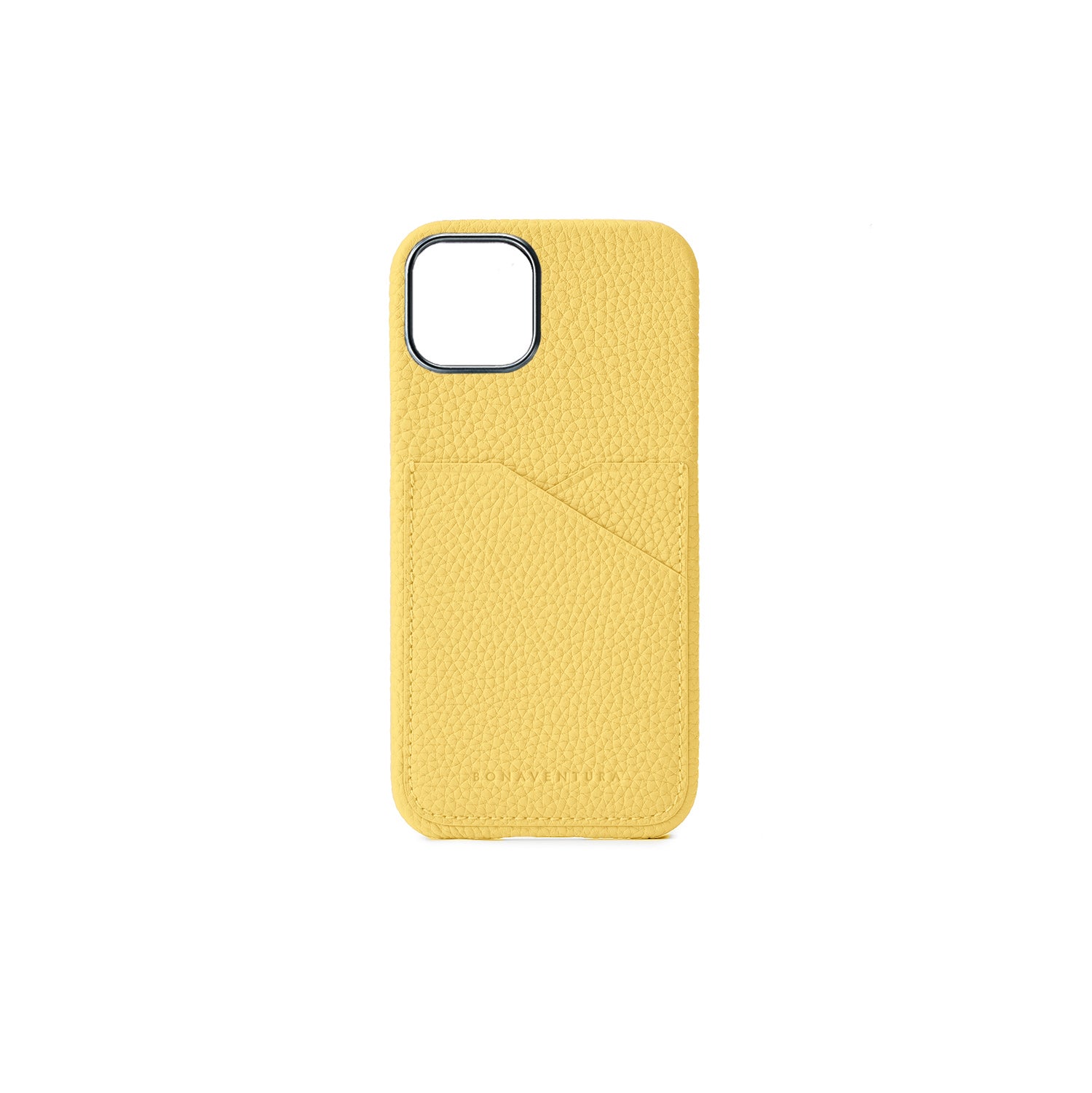 iPhone 15 Back Cover Case Shrink Leather (Yellow)
