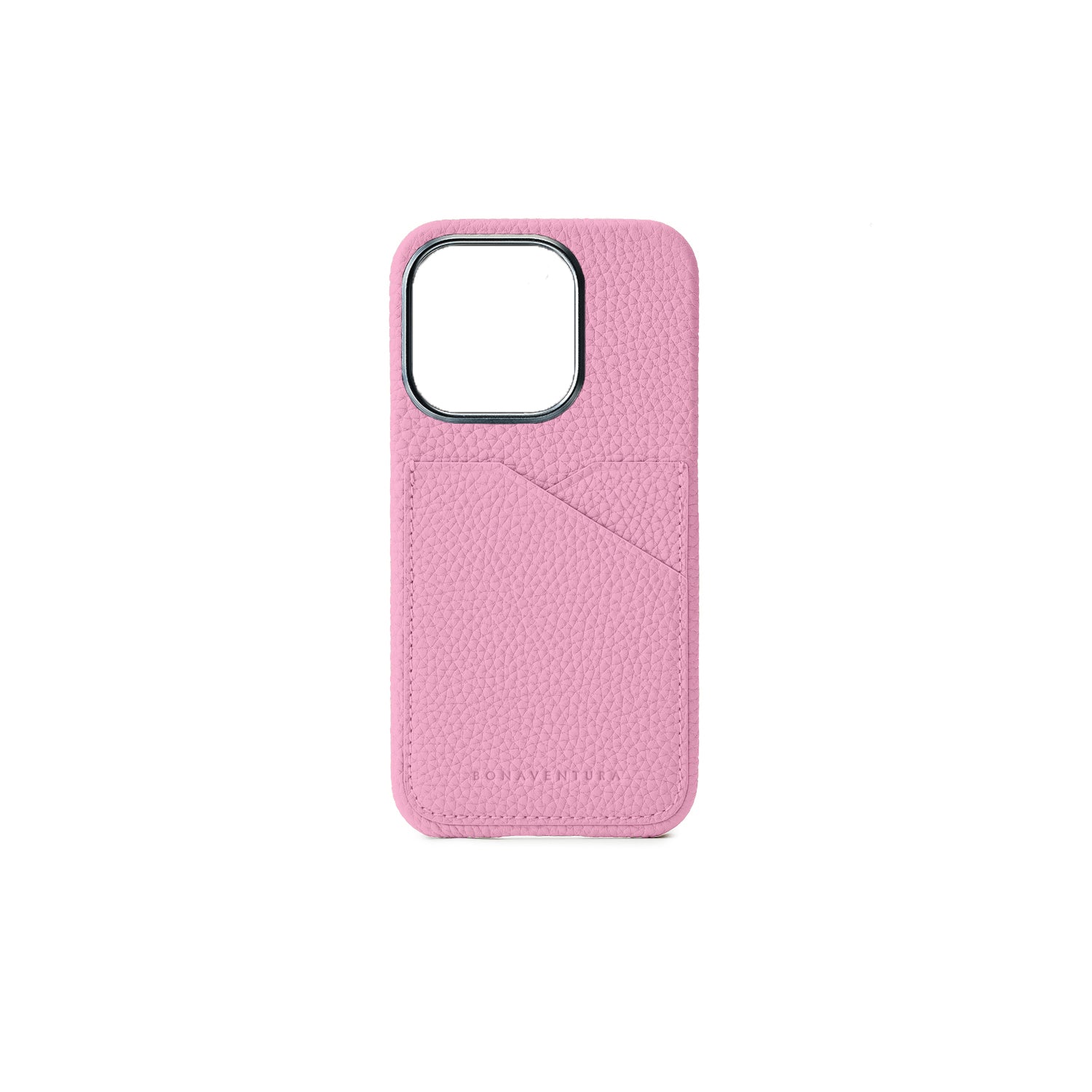 iPhone 15 Pro Back Cover Case Shrink Leather (Taffy Pink)