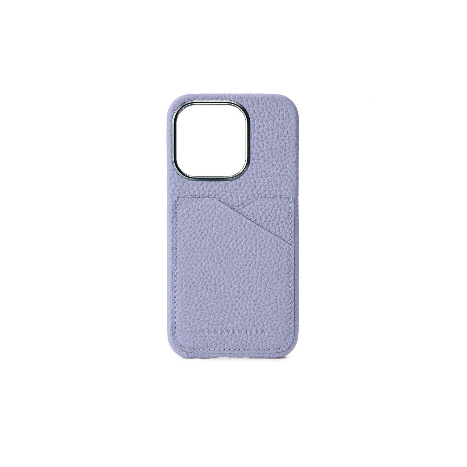 iPhone 15 Pro Back Cover Case Shrink Leather (Wisteria Purple (Etoupe edge paint))