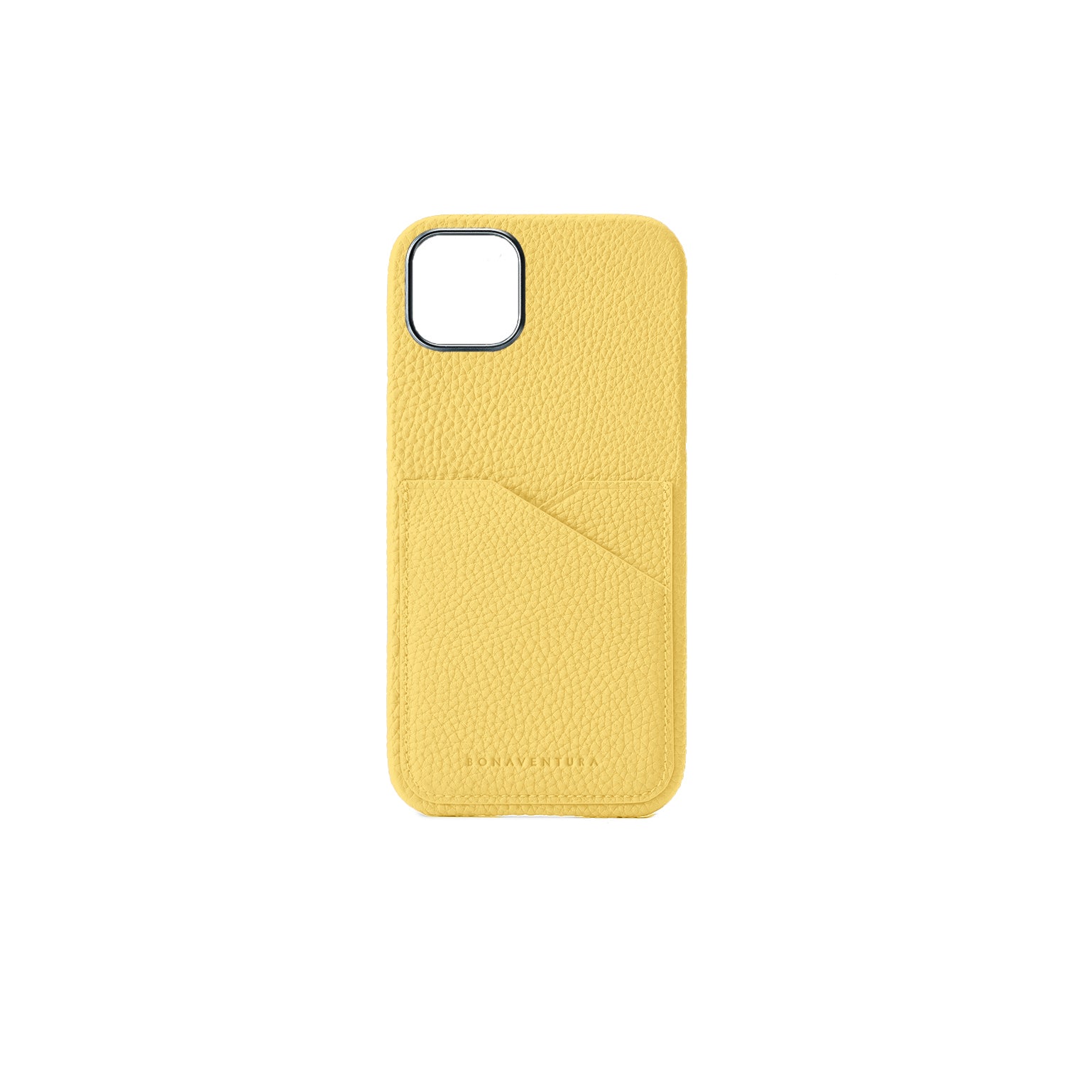 iPhone 15 Plus Back Cover Case Shrink Leather (Yellow)