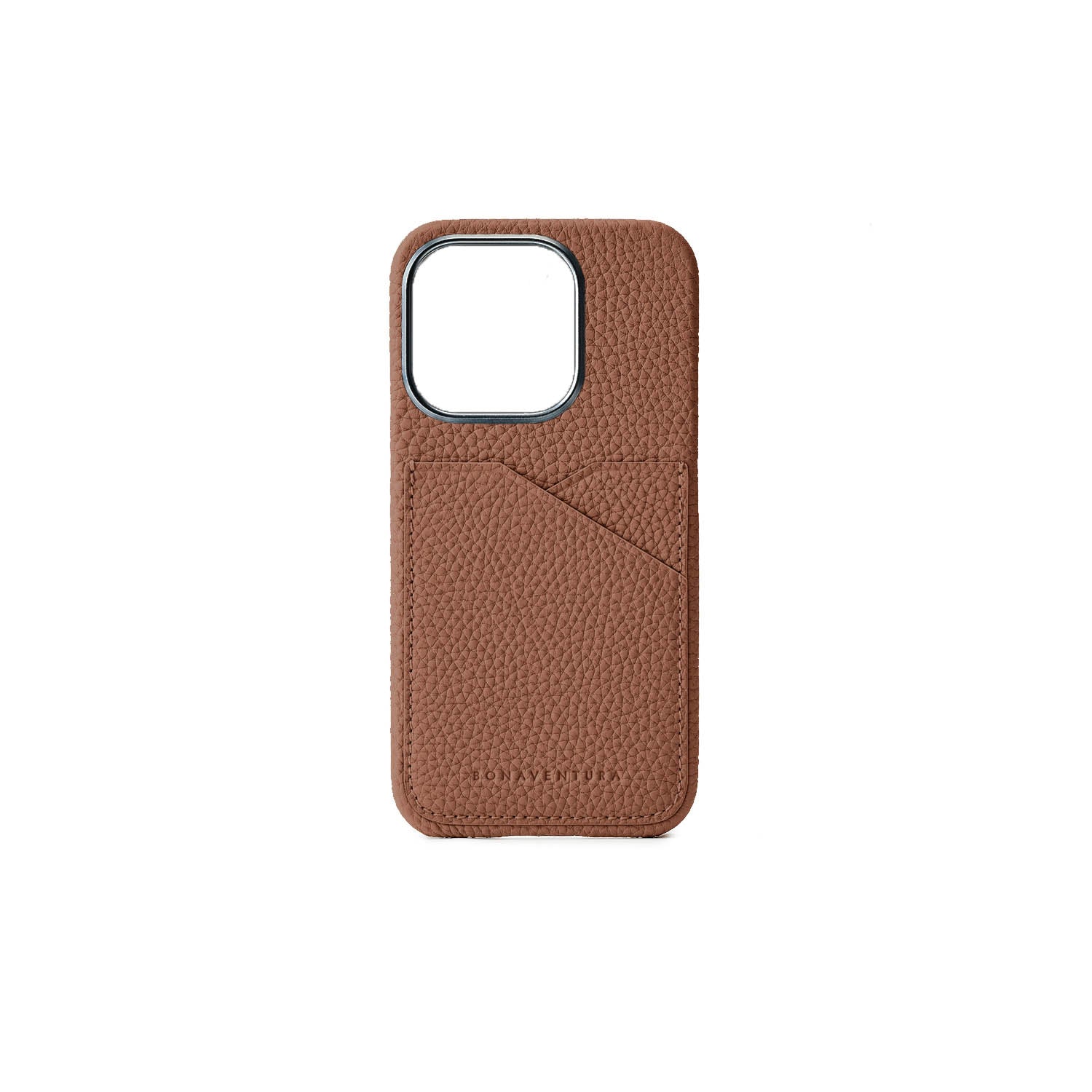 iPhone 15 Pro Max Back Cover Case Shrink Leather (Camel)