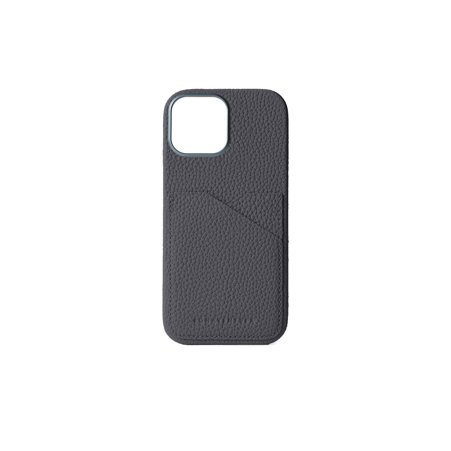 iPhone 16 Back Cover Case Shrink Leather (Charcoal Gray)