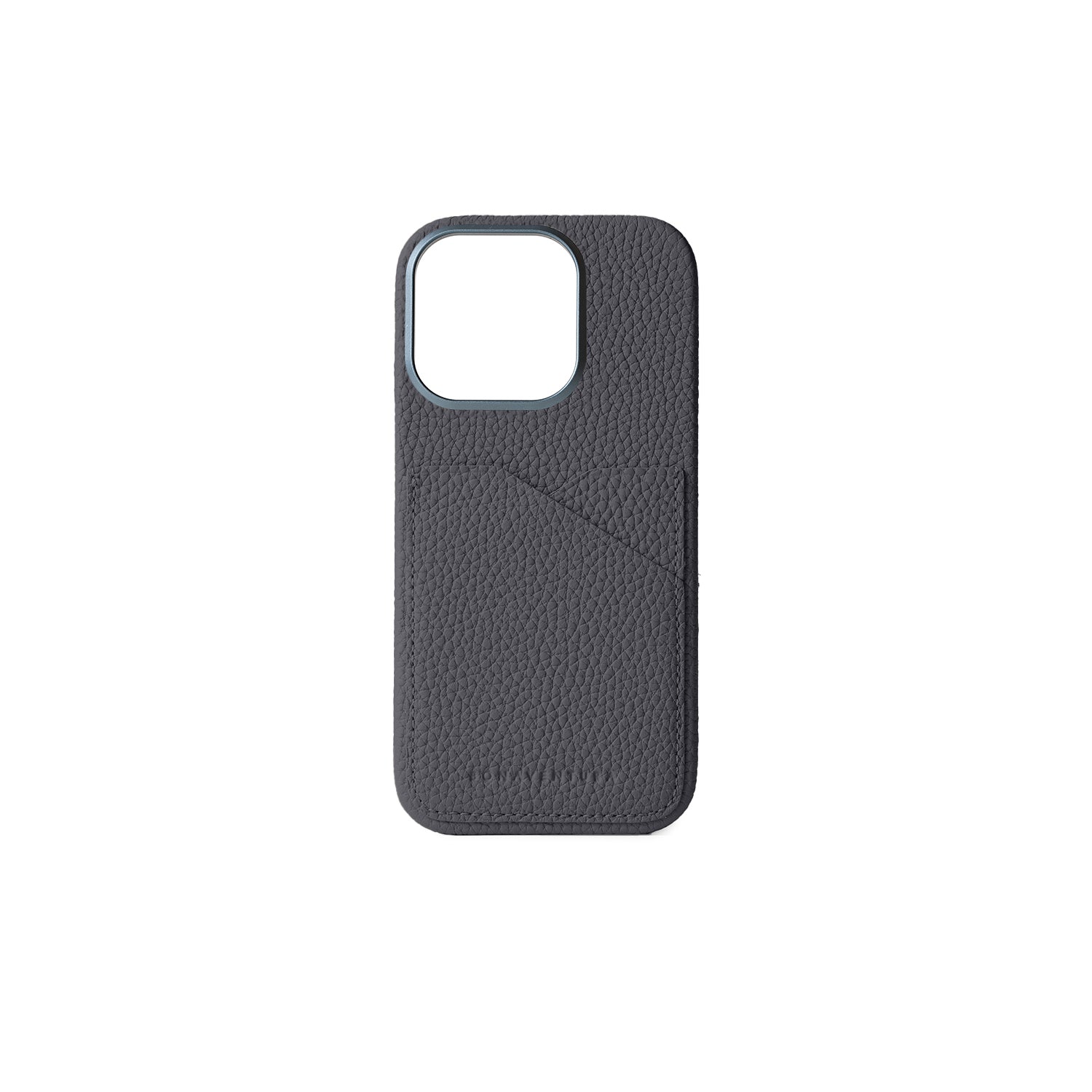 iPhone 16 Pro Back Cover Case Shrink Leather (Charcoal Gray)