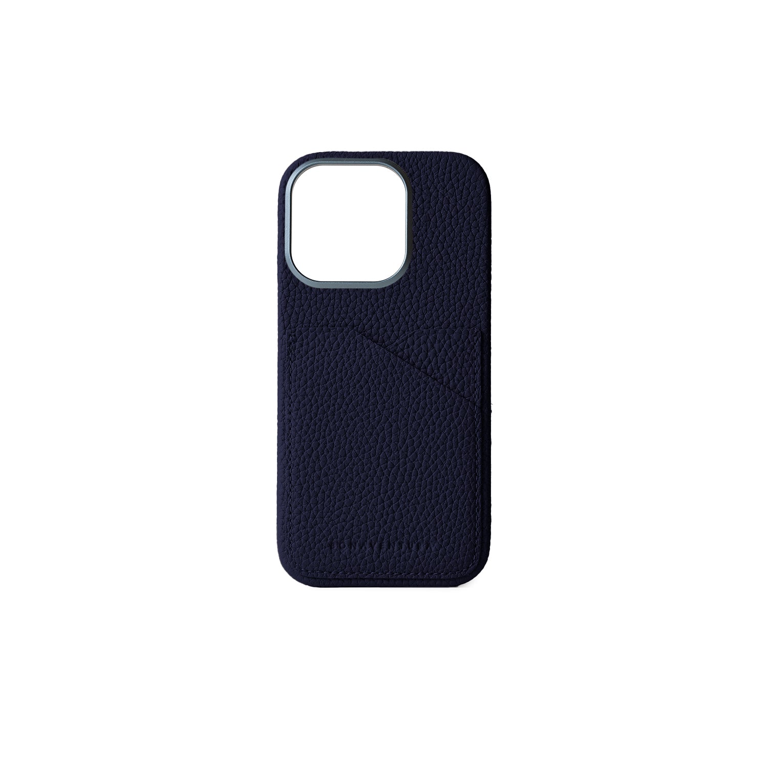 iPhone 16 Pro Back Cover Case Shrink Leather (Navy)