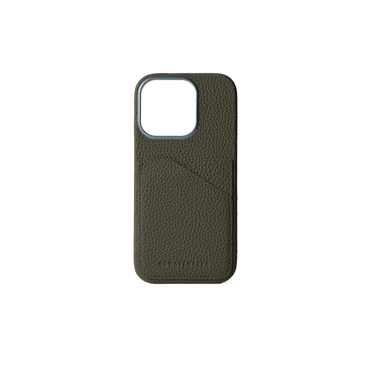 iPhone 16 Pro Back Cover Case Shrink Leather (Olive)