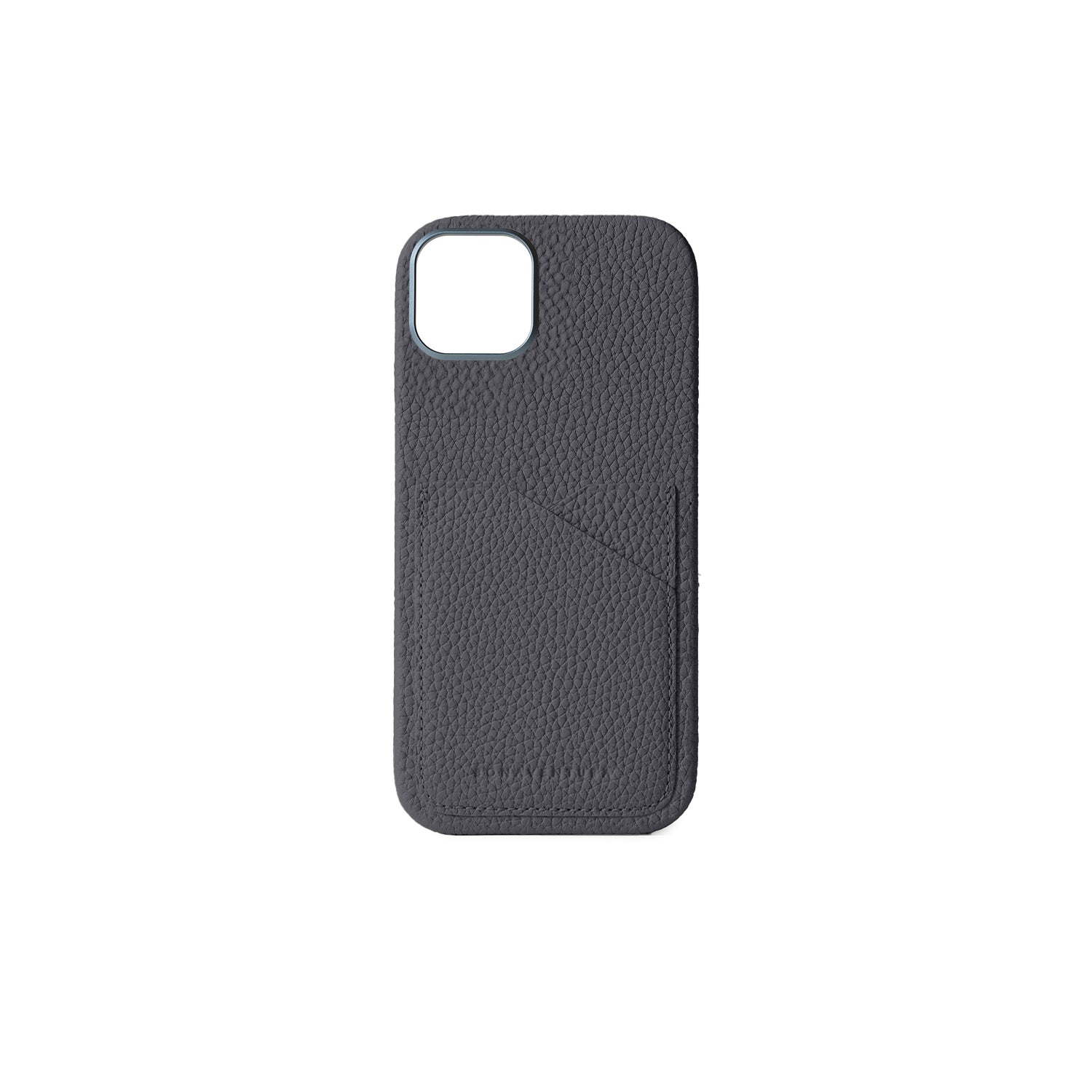 iPhone 16 Plus Back Cover Case Shrink Leather (Charcoal Gray)