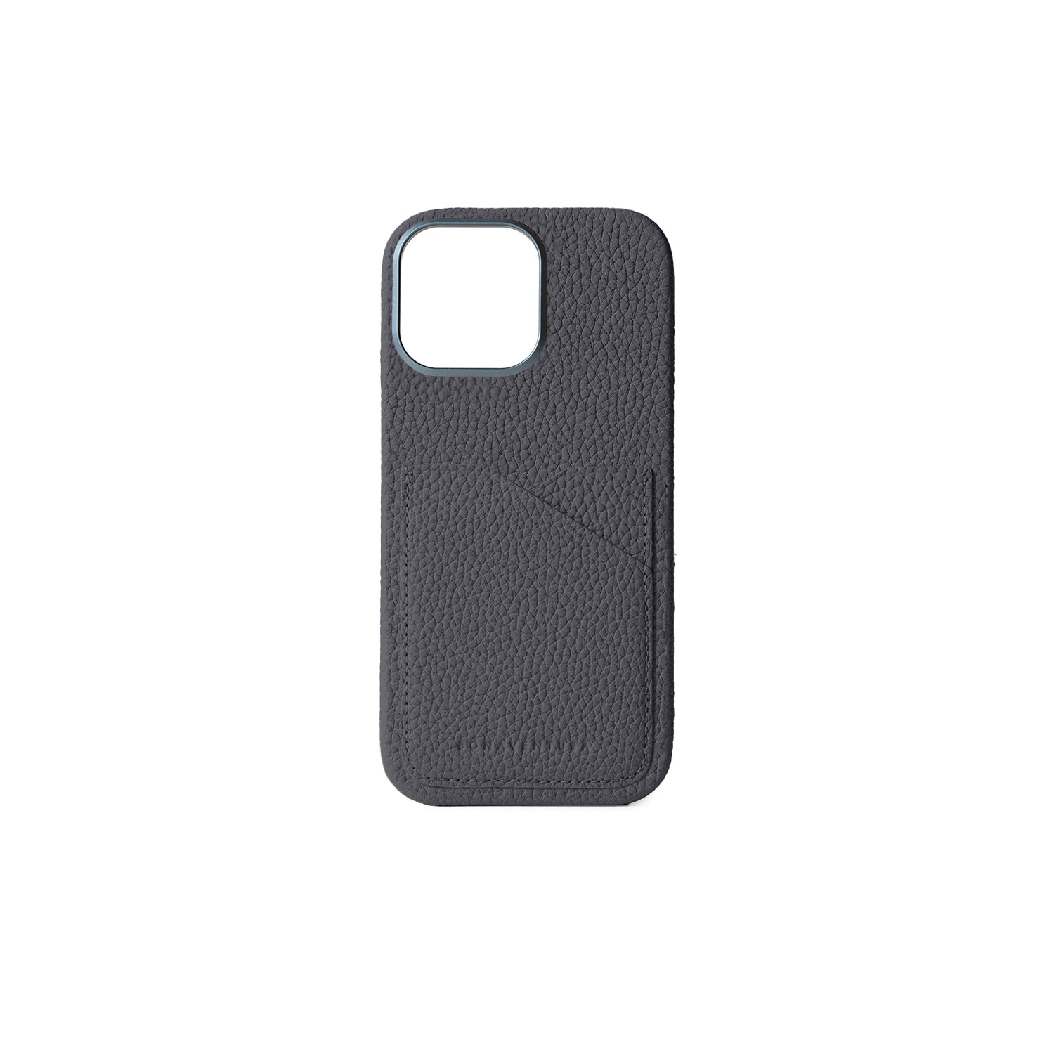 iPhone 16 Pro Max Back Cover Case Shrink Leather (Charcoal Gray)