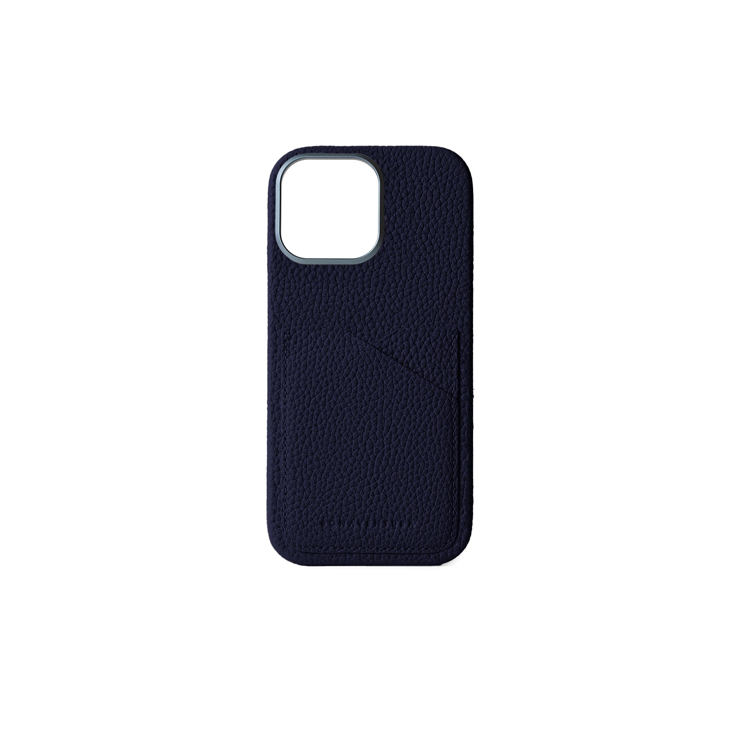 iPhone 16 Pro Max Back Cover Case Shrink Leather (Navy)