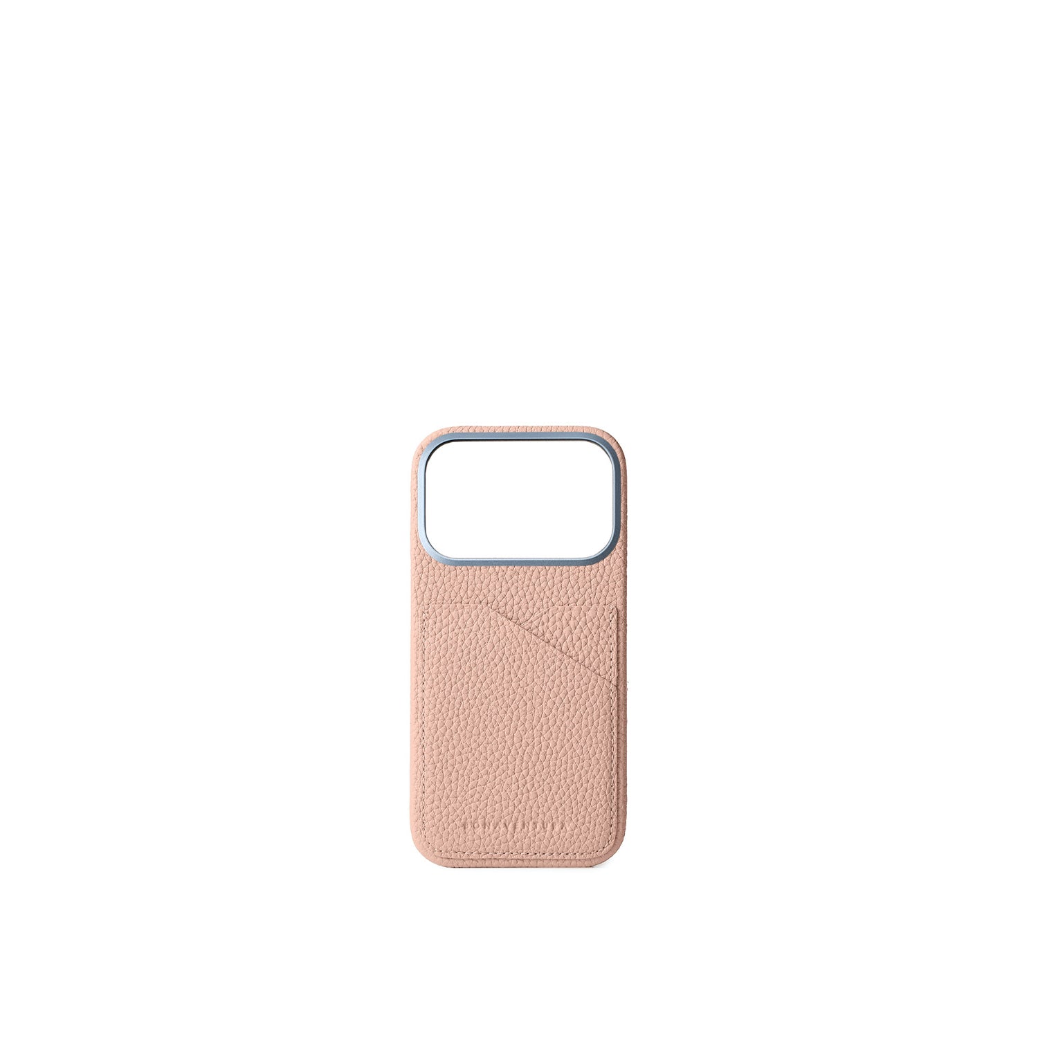 iPhone 17 Pro Back Cover Case Shrink Leather (Almond Pink (Etoupe edge paint))
