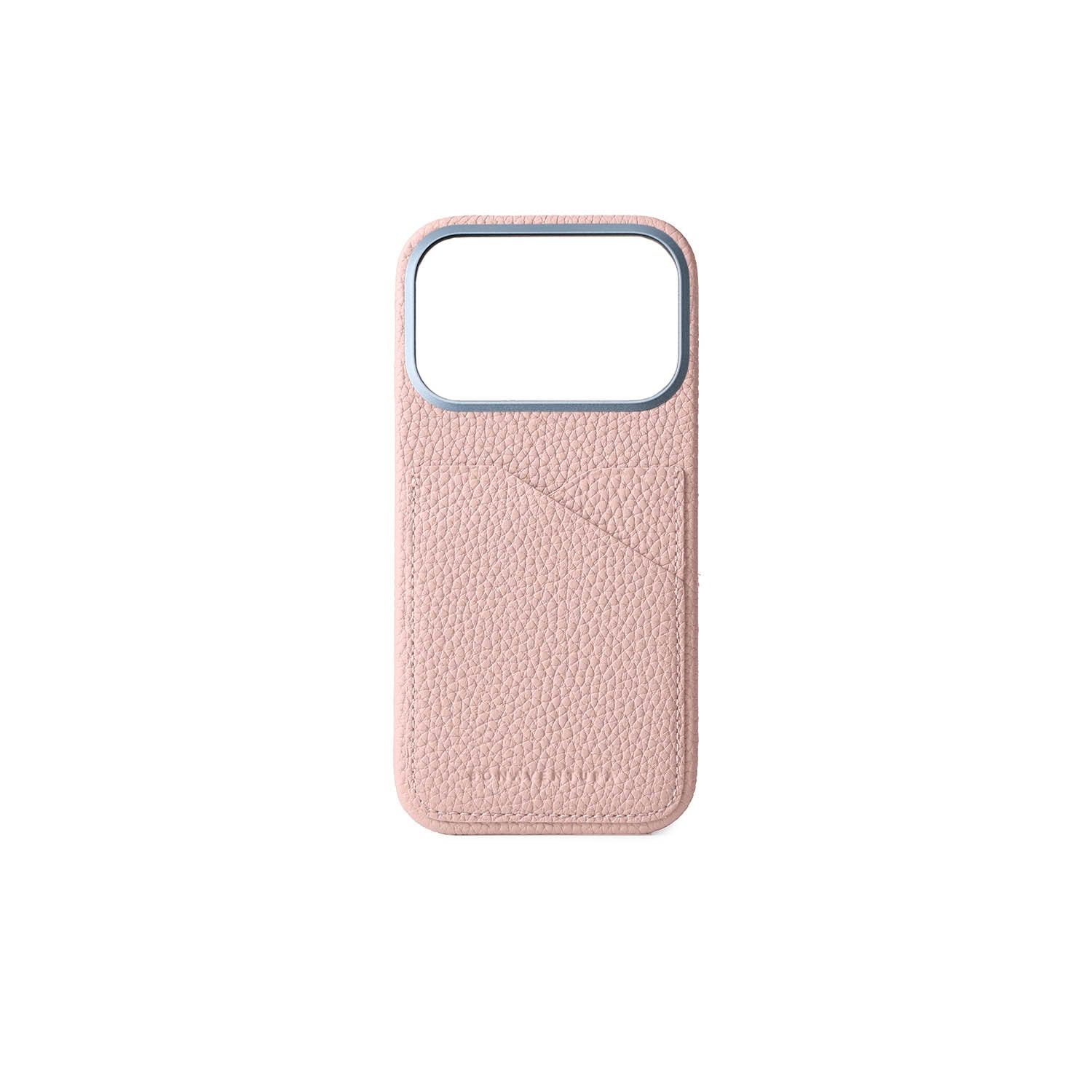 iPhone 17 Pro Back Cover Case Shrink Leather (Sakura Pink (Etoupe edge paint))