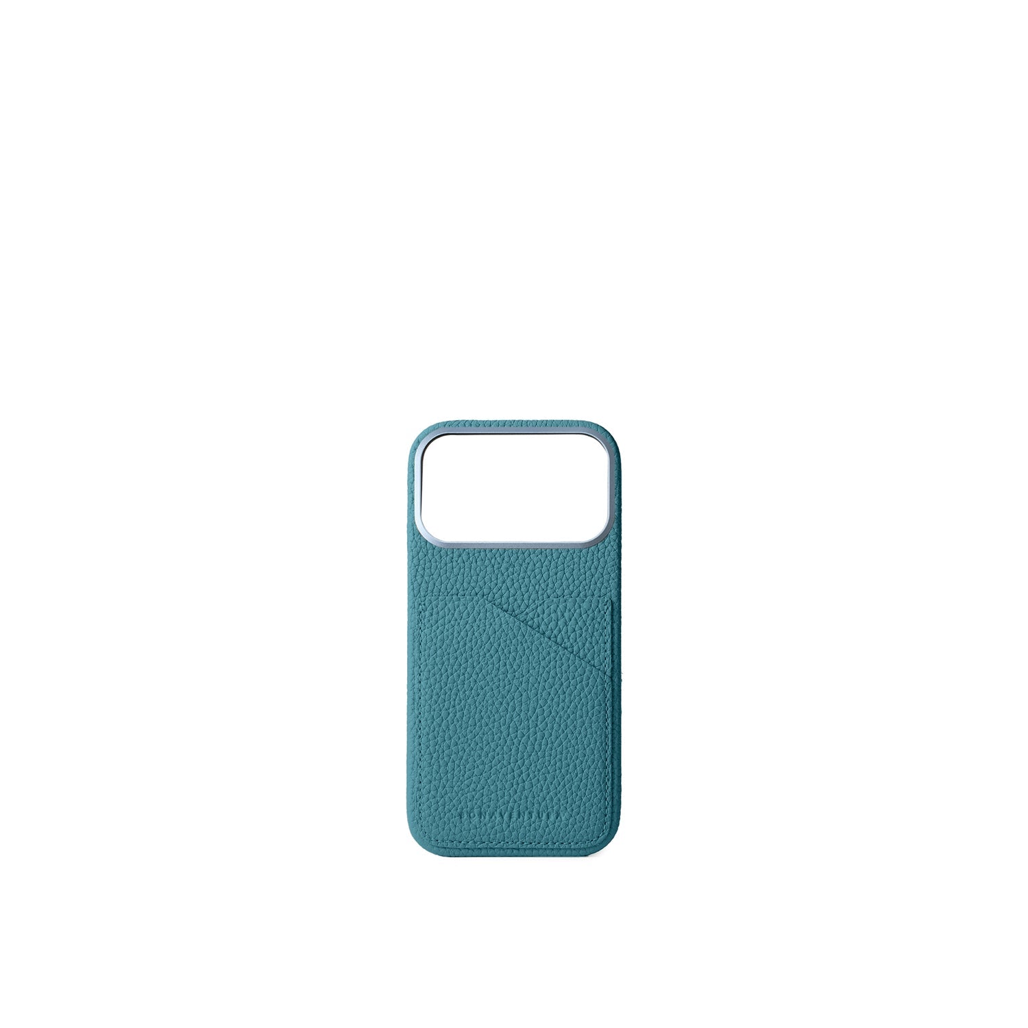 iPhone 17 Pro Max Back Cover Case Shrink Leather (Blue Cyan)