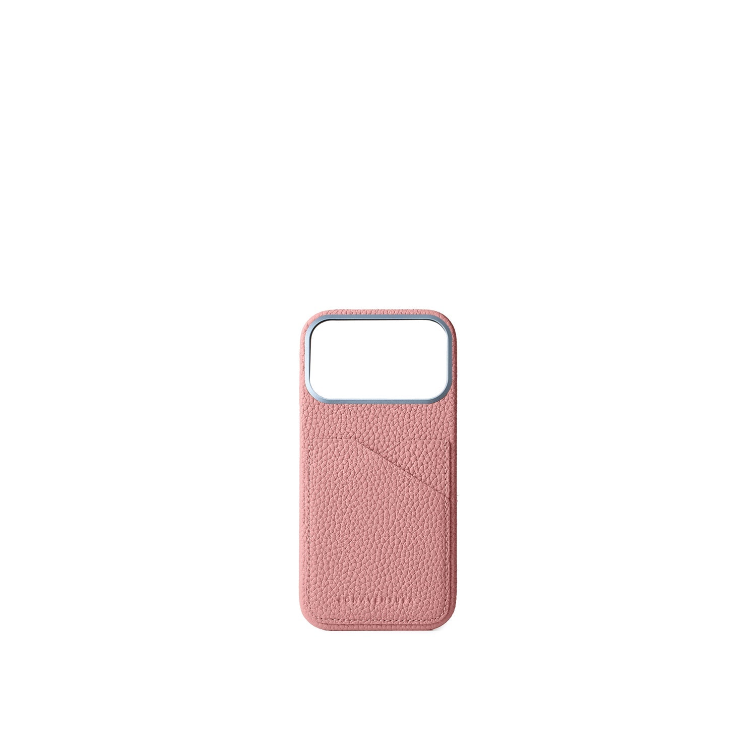 iPhone 17 Pro Max Back Cover Case Shrink Leather (Coral Pink)