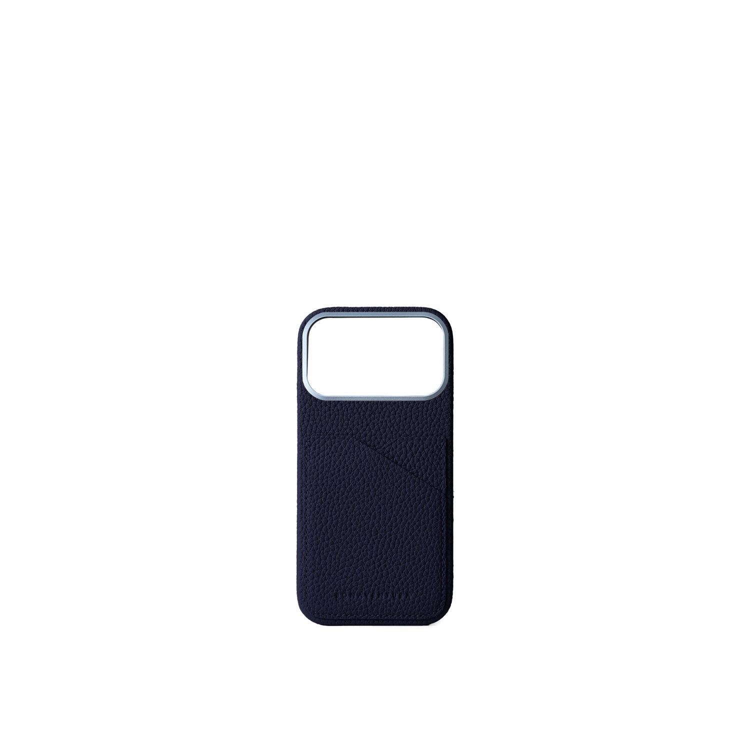 iPhone 17 Pro Max Back Cover Case Shrink Leather (Navy)