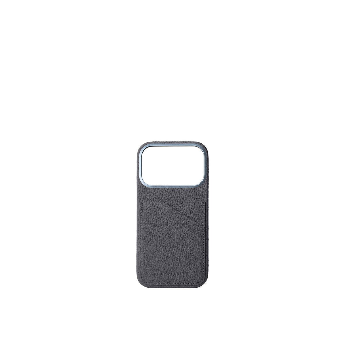 iPhone 18 Pro Back Cover Case Shrink Leather (Charcoal Gray)