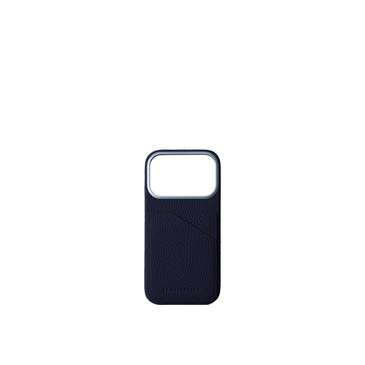 iPhone 18 Pro Back Cover Case Shrink Leather (Navy)