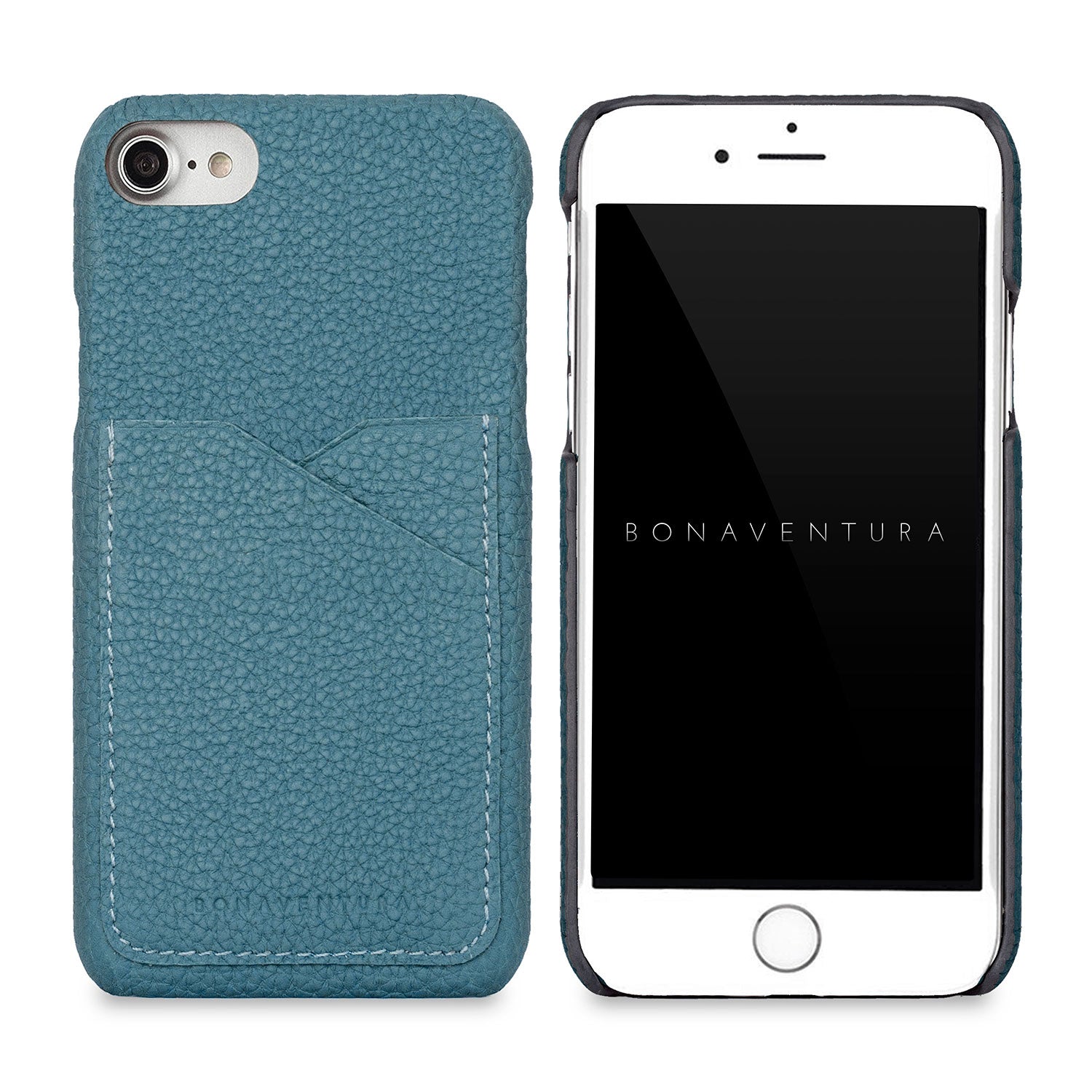 iPhone SE / 8 / 7 / 6s / 6 Back Cover Case Shrink Leather (Blue Cyan)