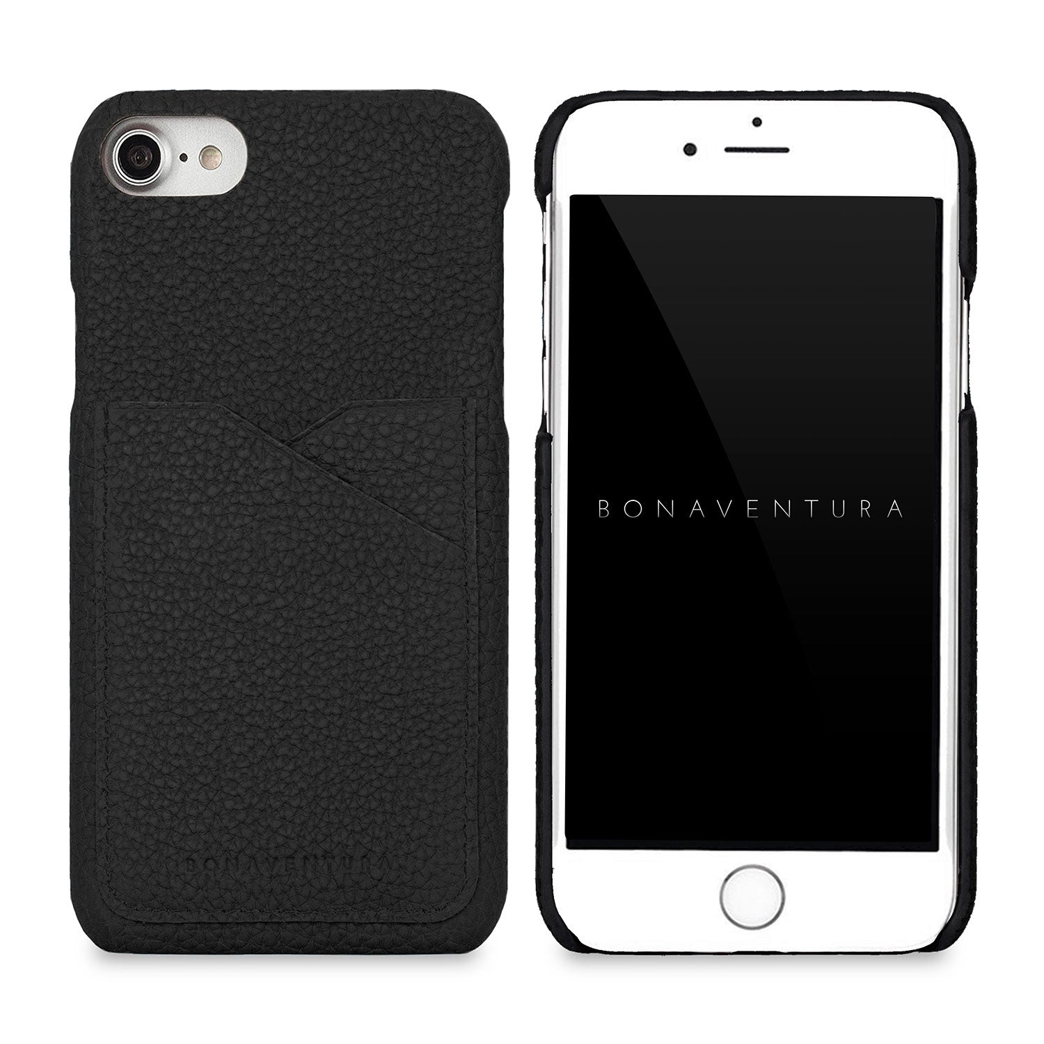 iPhone SE / 8 / 7 / 6s / 6 Back Cover Case Shrink Leather (Black)